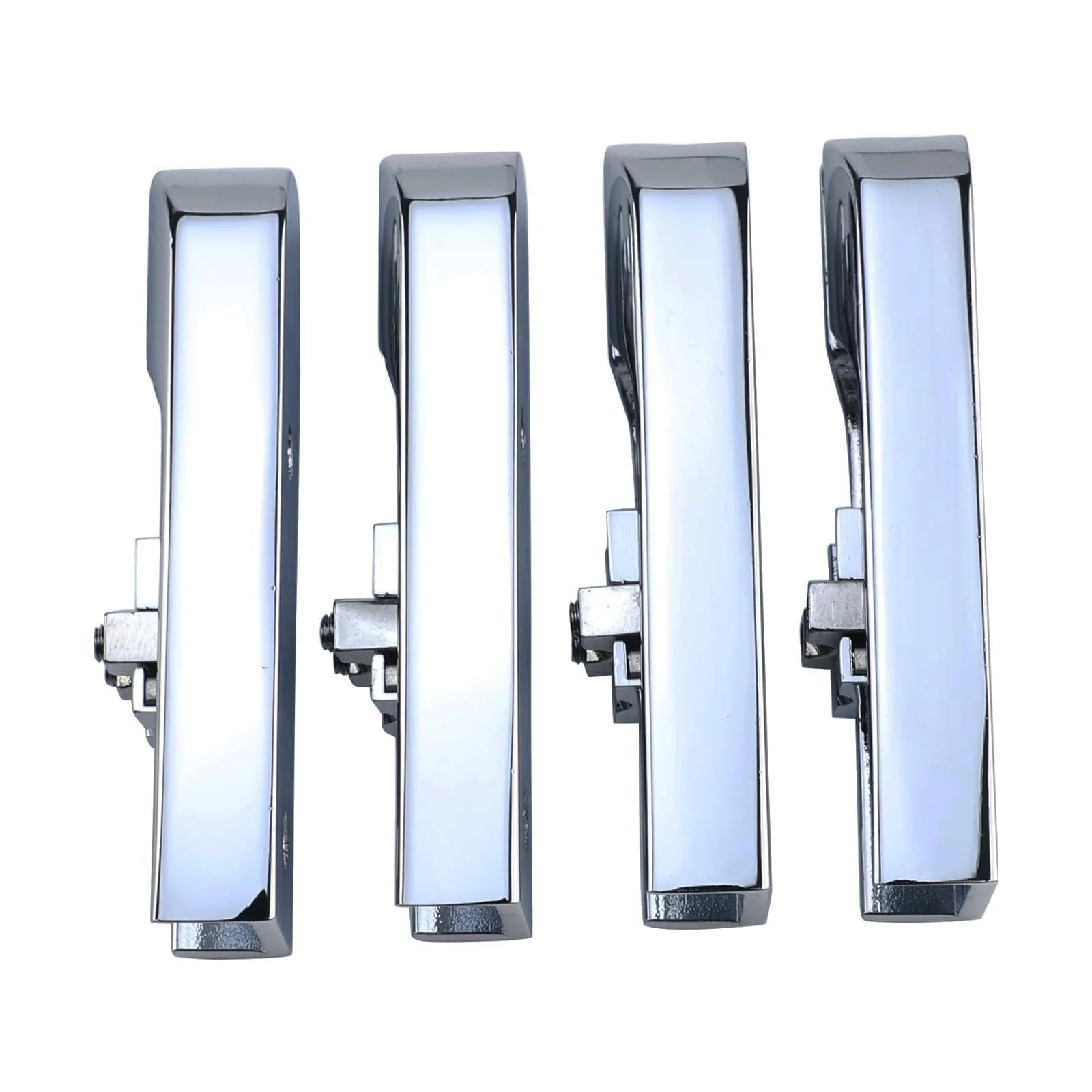 Bass Guitar Bridge with Zinc ALloy Saddle Base Individual Single String Fixed Bridge for 4 String Electric Bass Replacement Parts(Chrome) 4PCS Chrome - Image 7