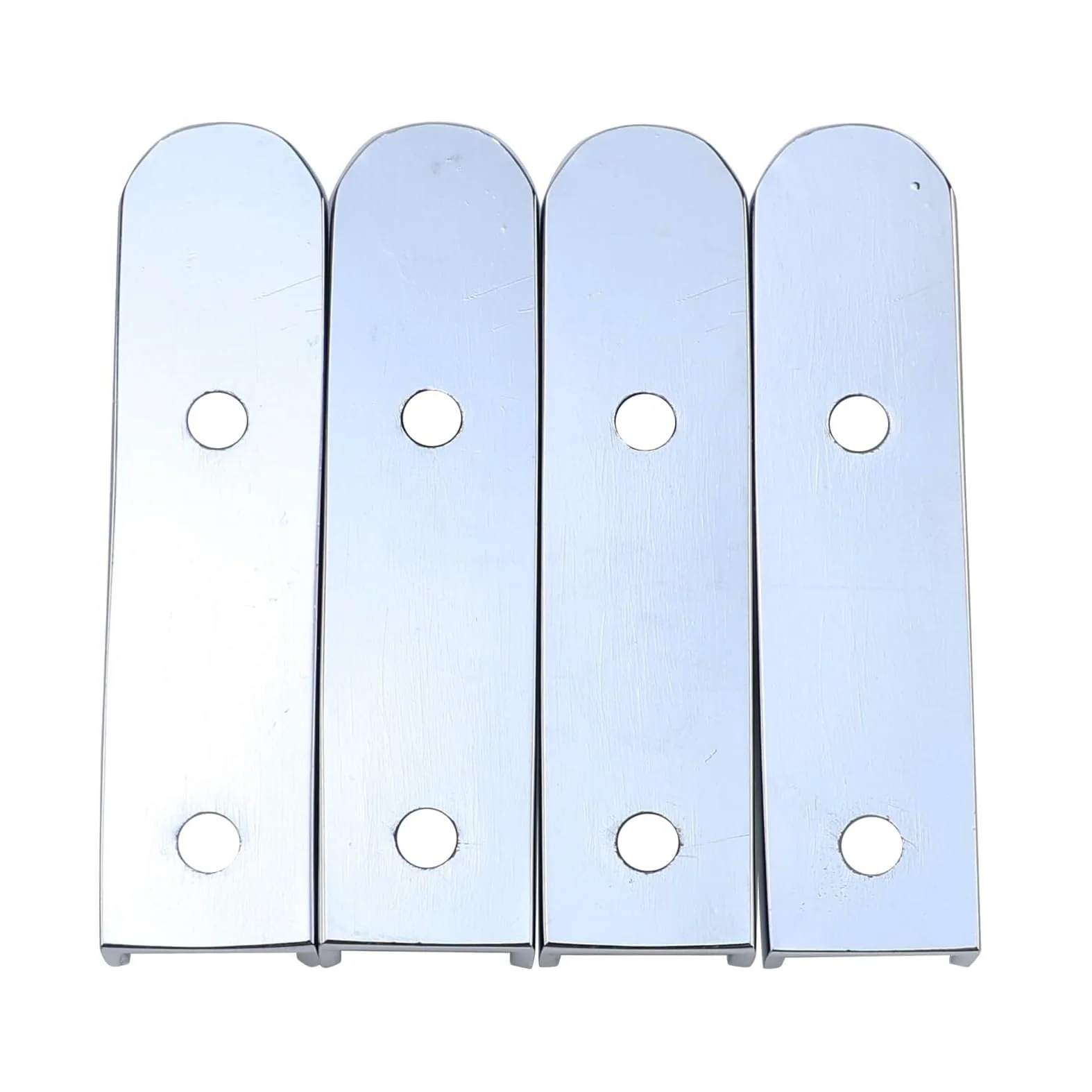 Bass Guitar Bridge with Zinc ALloy Saddle Base Individual Single String Fixed Bridge for 4 String Electric Bass Replacement Parts(Chrome) 4PCS Chrome - Image 8
