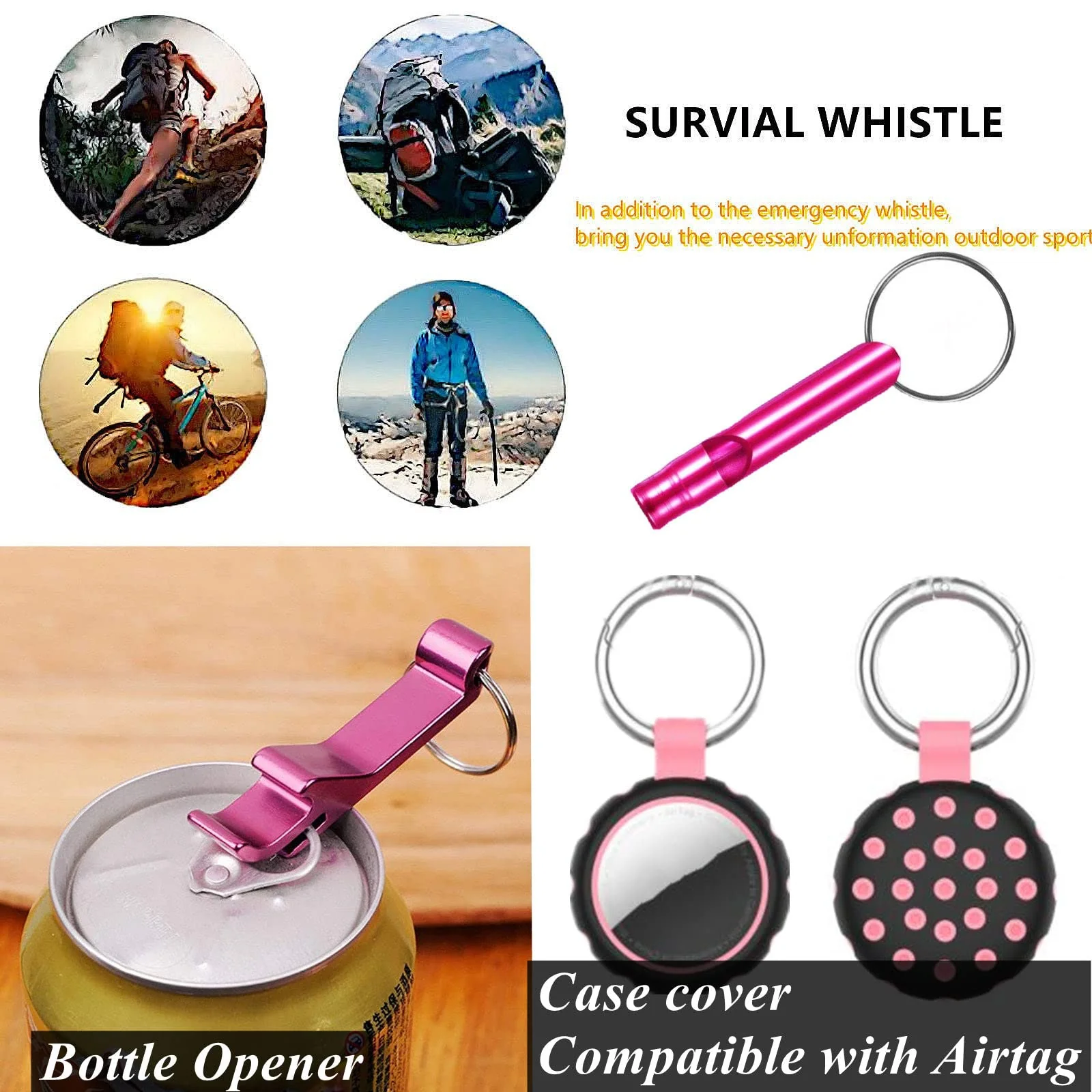 BATUMEYE Gift Set for Woman with Card Holder, Wristlet Lanyard,Pom Pom Ball,Travel Bottle Holder… Pink - Image 8