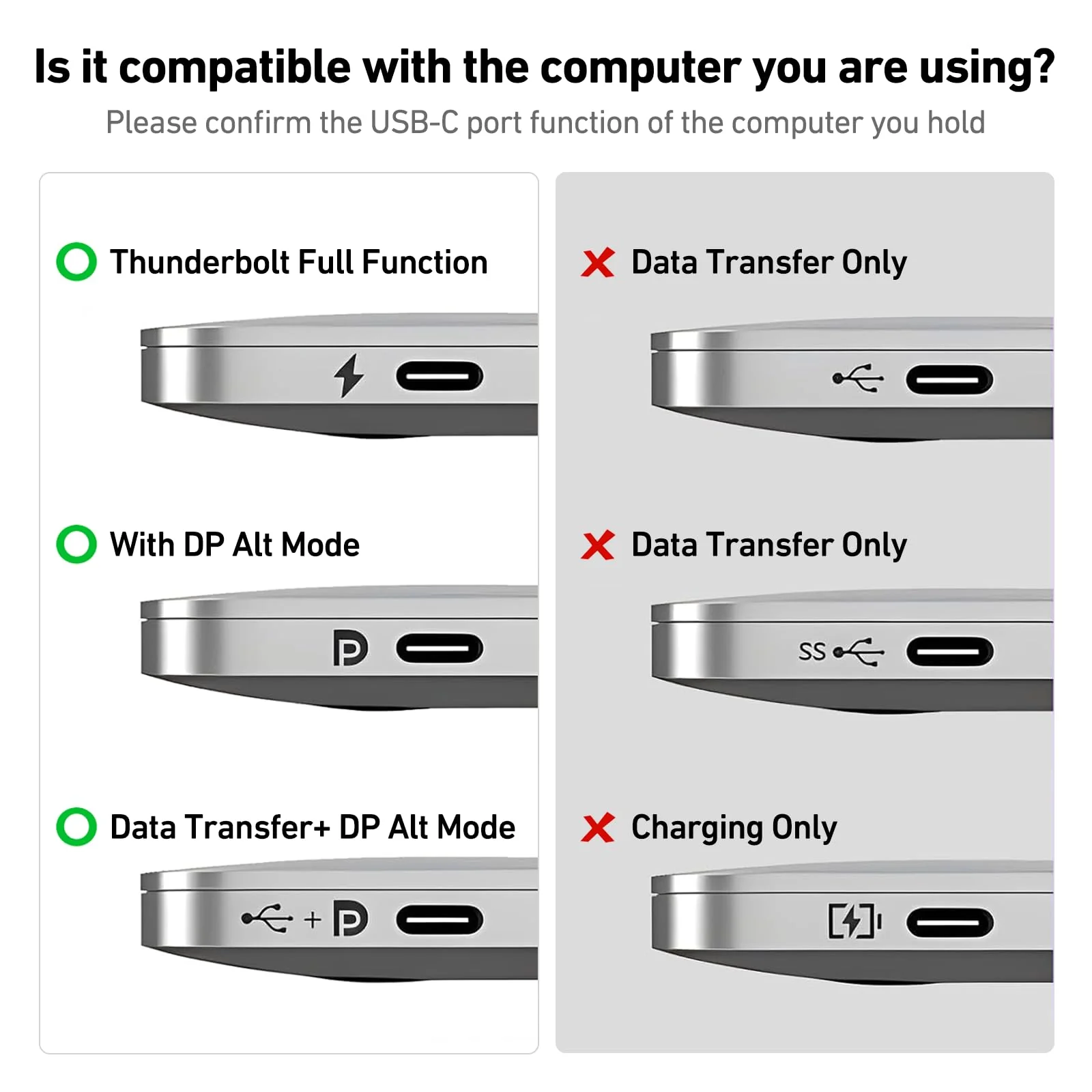 BENFEI USB Type-C to HDMI Adapter [Thunderbolt 3/4 Compatible] with iPhone 15 Pro/Max, MacBook Pro/Air 2023, iPad Pro, iMac, S23, XPS 17, Surface Book 3 and More 1 Gray - Image 6