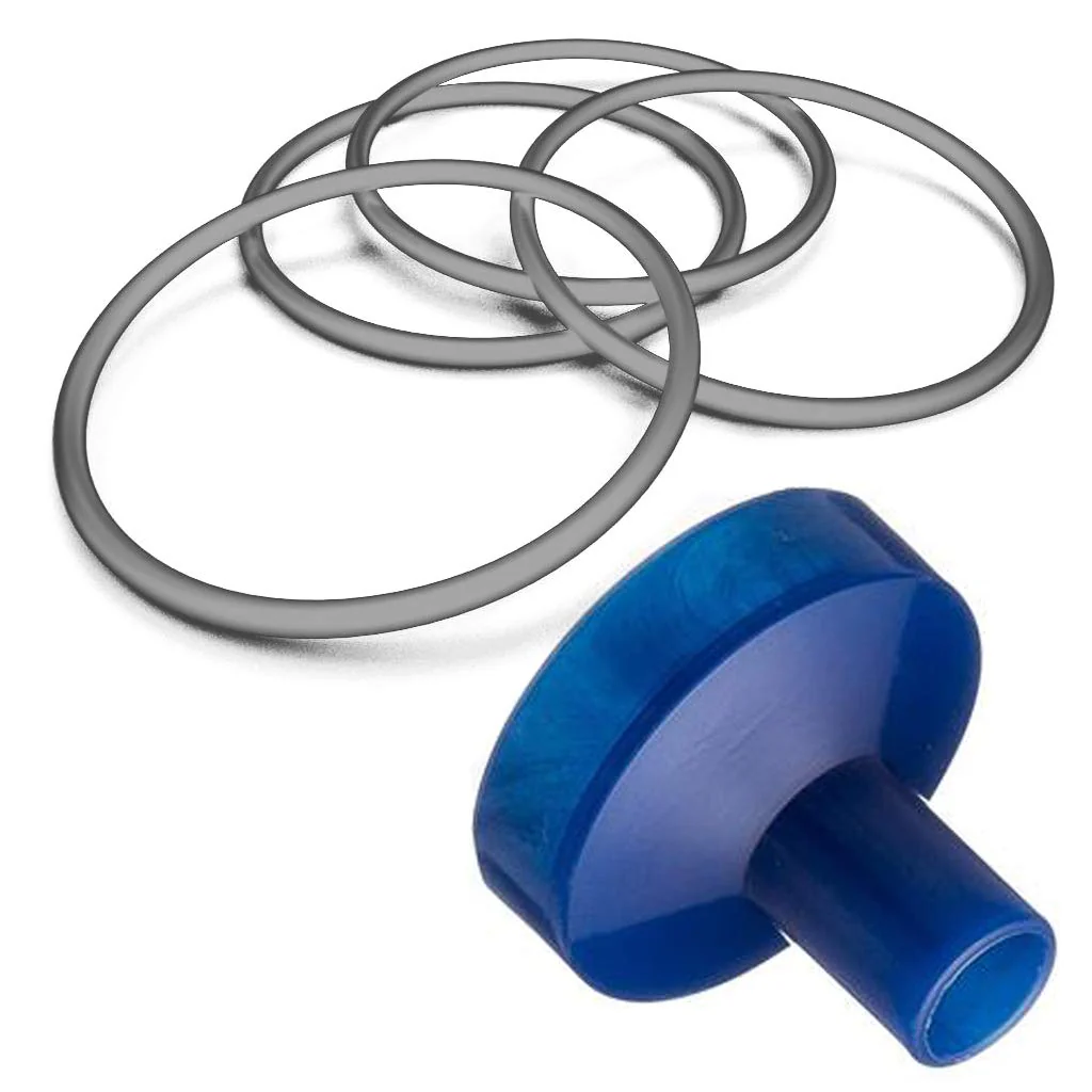 Bierstick Mouthpiece Cap & O-Ring Gasket Set Plastic - Accessories Kit (4 Rings & 1 Mouthpiece)