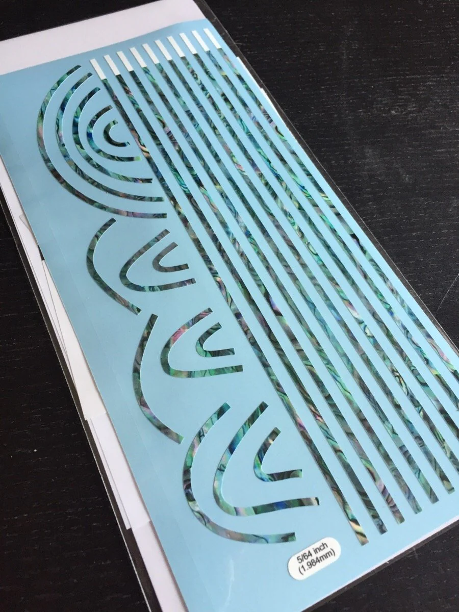 Binding Sticker/Decal For Body, Neck, Headstock (Abalone) 2mm Abalone - Image 2