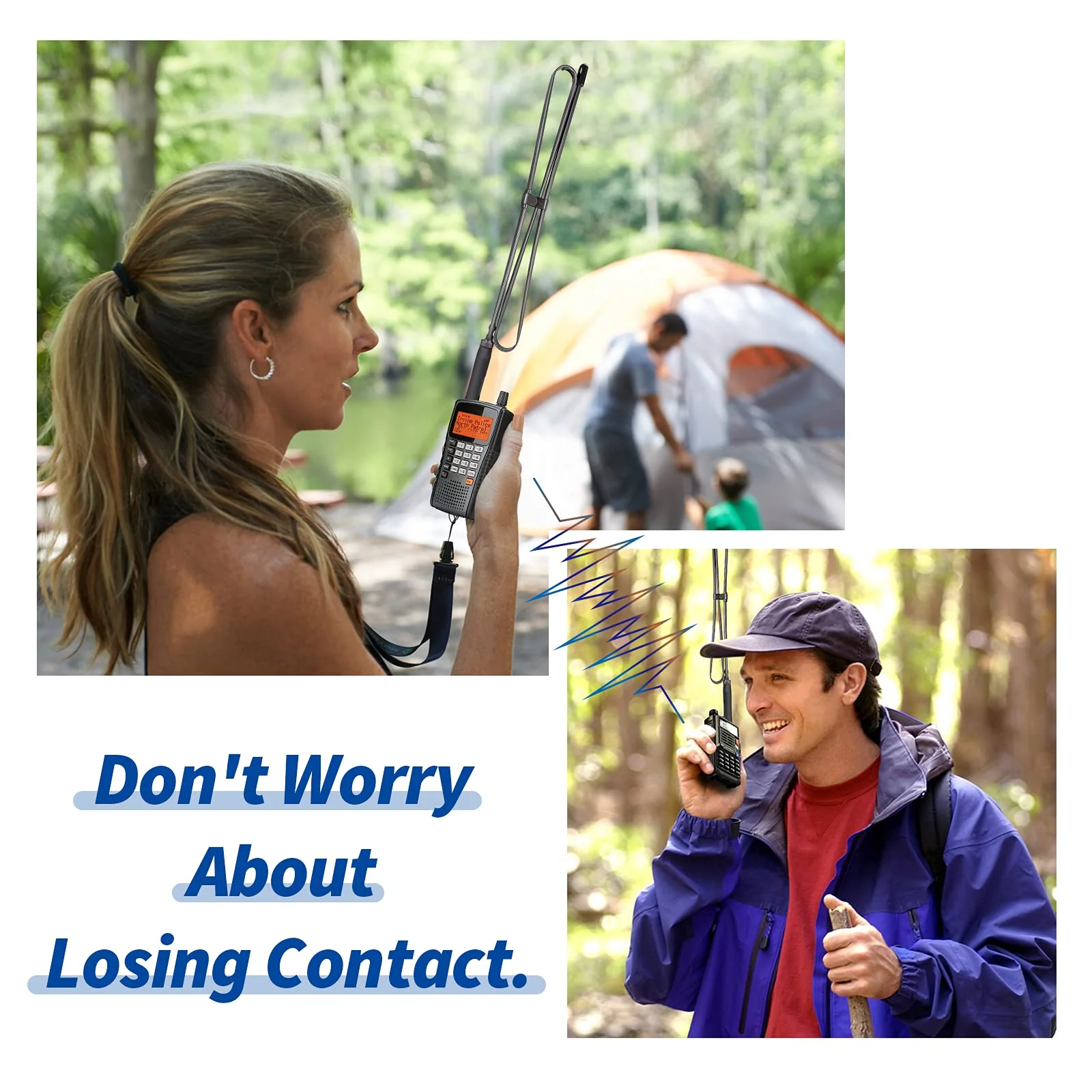 Bingfu Dual Band VHF UHF 136-520MHz 42.5 inch Foldable CS Tactical SMA Female Ham Radio Antenna for Kenwood Wouxun Baofeng BF-F8HP UV-5R UV-82 BF-888S GT-3 Handheld Ham Two Way Radio Walkie Talkie 42.5 inch Antenna - Image 5