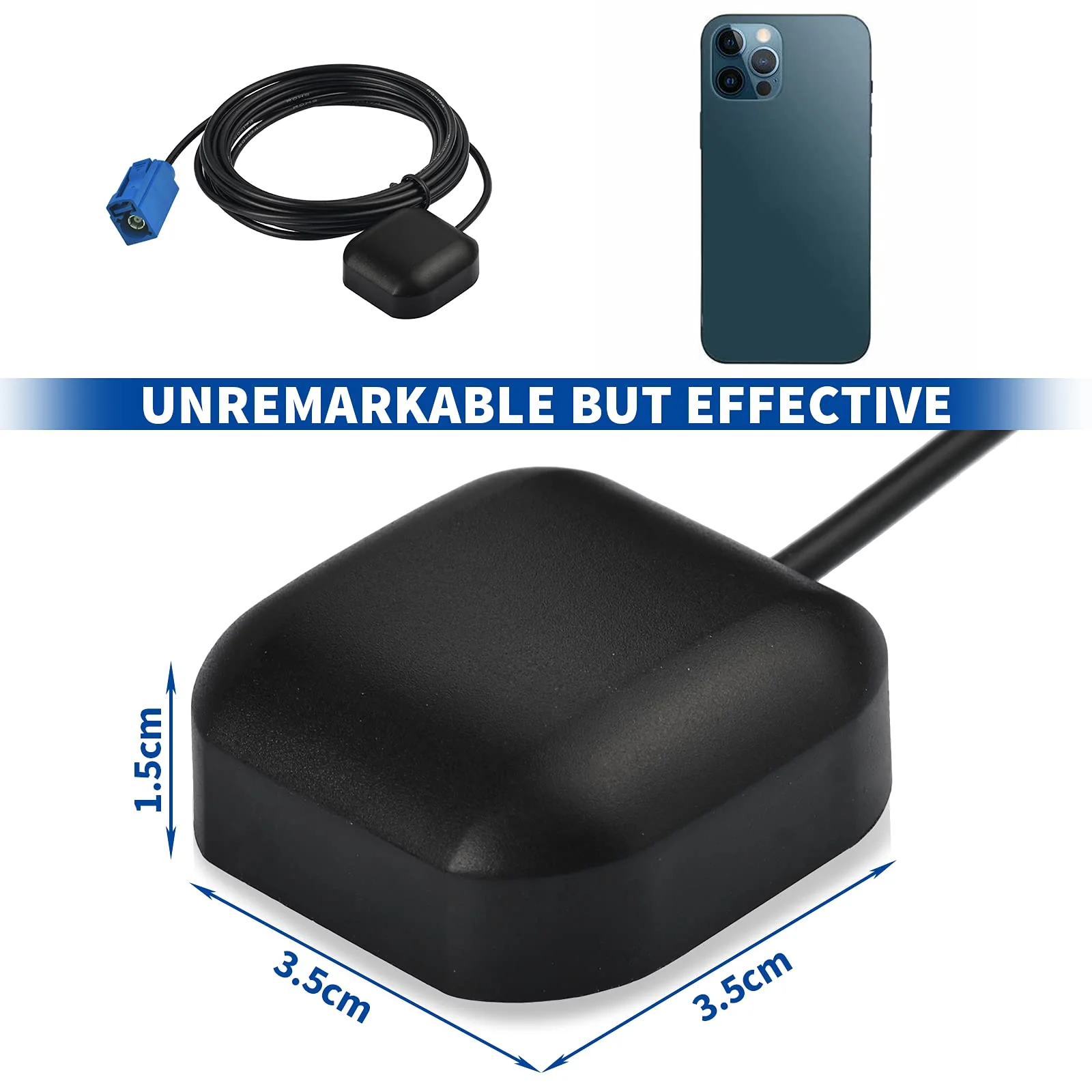 Bingfu Vehicle Waterproof Active GPS Navigation Antenna Fakra C Blue GPS Antenna Compatible with Ford Dodge RAM GM Chevy Chevrolet GMC Jeep Cadillac BMW Audi Mercedes Benz Car Truck SUV Head Unit Fakra C Antenna - Image 2