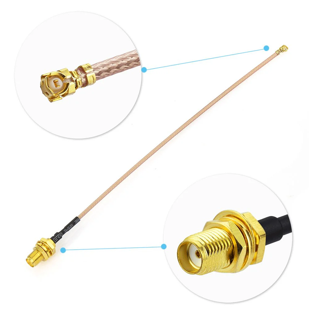 Bingfu Waterproof Active GPS Navigation Antenna Adhesive Mount SMA Male GPS Antenna with 15cm 6 inch U.FL IPX IPEX to SMA Female RG178 Coaxial Pigtail Cable for GPS Module Receiver Tracking with U.FL Cable - Image 5