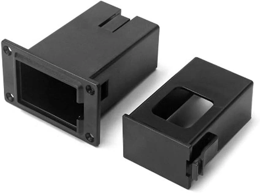 Black Guitar Pickup Battery Box Battery Guitar Case Acoustic Guitar Pickup Parts, Pickup Shell Cover Installed on Guitar Bass with 9V Battery Box, Case Holder Replacement for EQ 7545R Bass Accessories - Image 2