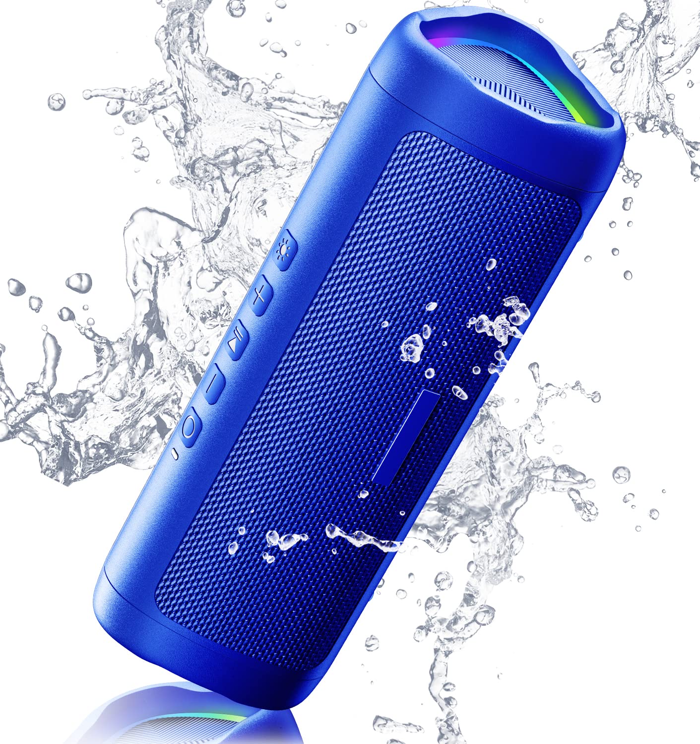 Bluetooth Portable Wireless Speakers with HD Sound, IPX5 Waterproof, Up to 24H Playtime, TWS Pairing, BT5.3, for Home/Party/Outdoor/Beach, Electronic Gadgets, Birthday Gift (Blue) 1pcs-Night Blue