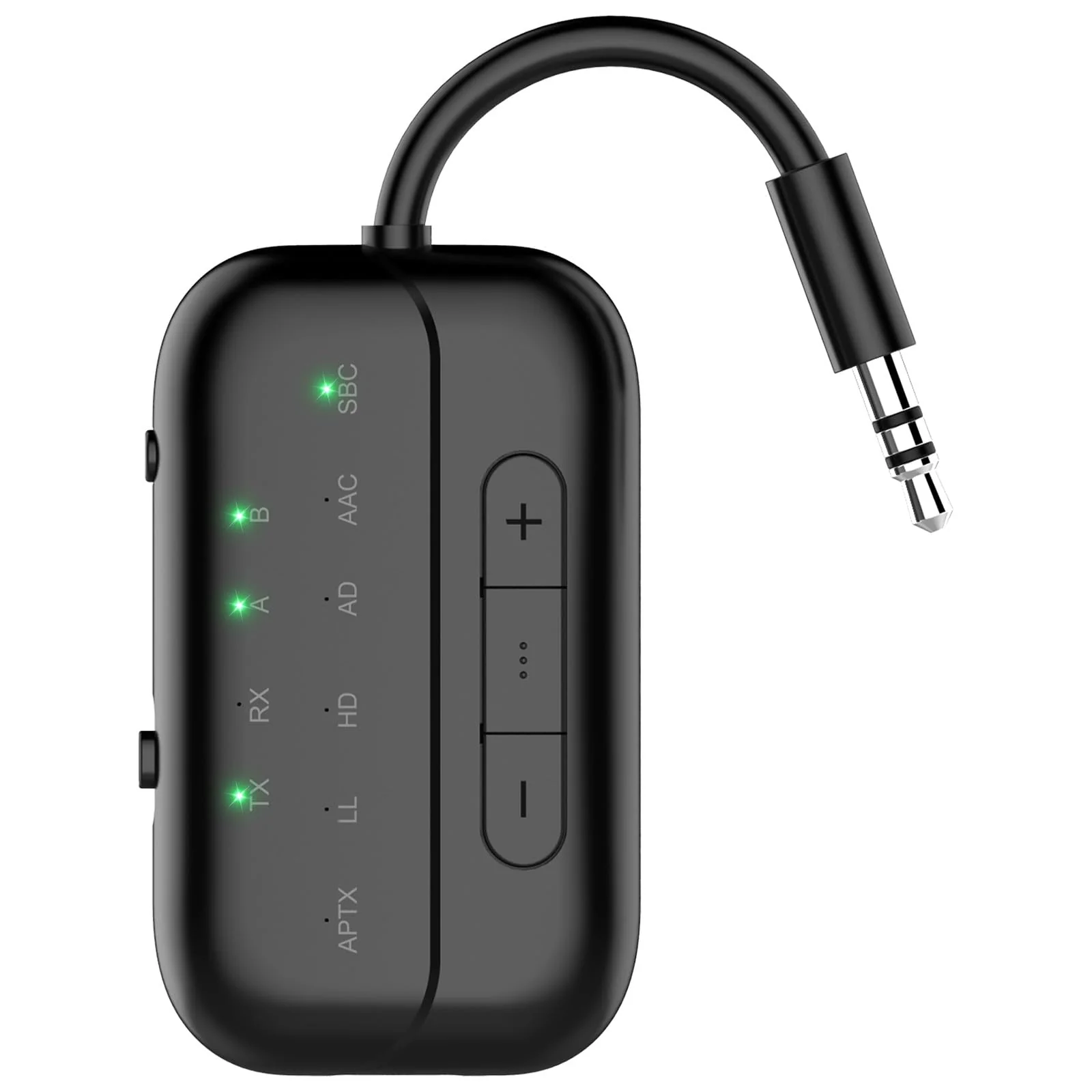 Bluetooth Transmitter Receiver, 2-in-1 V5.3 Wireless Adapter, Bluetooth Audio Transceiver for Airplane TV PC MP3 Gym Switch,Bluetooth Receiver for Speakers Headphones,aptX Low Latency & HD Black