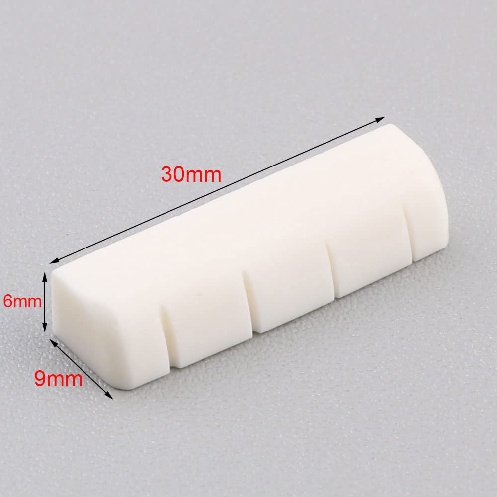 Bone banjo top nut for 4 string / 5 string Banjo 30x 6x 9mm - Image 6