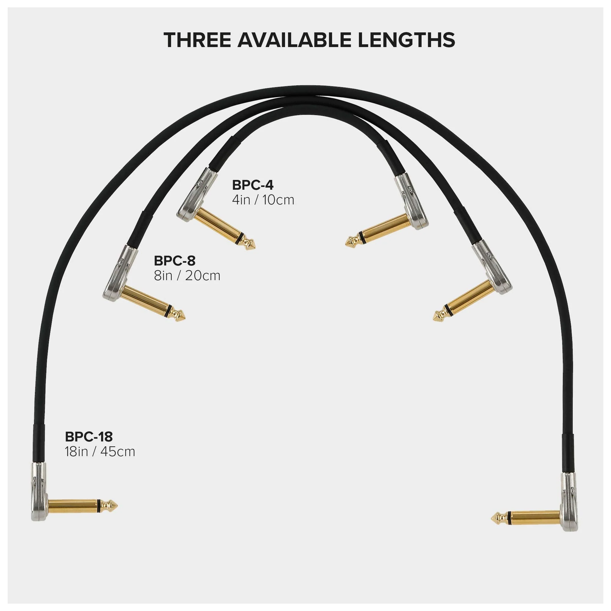 BOSS Bpc-4 – 4In/10Cm Length – Space-Saving Pedal Patch Cable with Slimline Pancake Plugs for Pedalboards - Image 3
