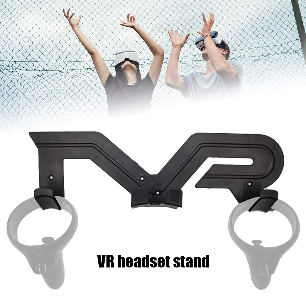 CALIDAKA VR Headset Stand, Black, Portable Electronic Device Stand, Compatible with Headphones - Image 6