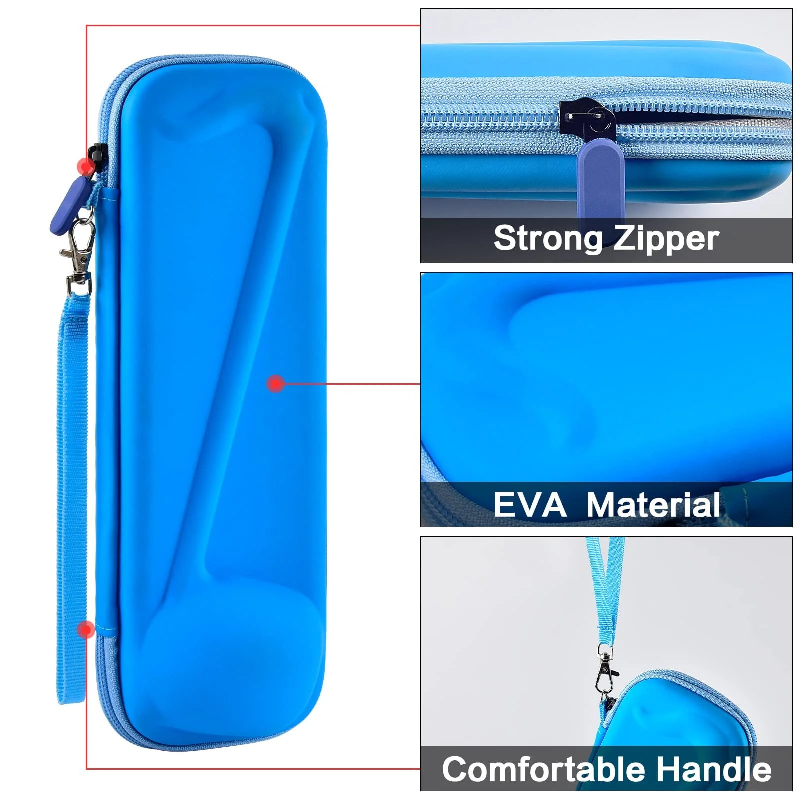 Case Compatible with Otamatone [English Edition] Japanese Electronic Musical Instrument Portable Synthesizer, Instrumental Music Toy Storage Holder for Otamatone Regular Size (Box Only) (Blue) Blue - Image 4