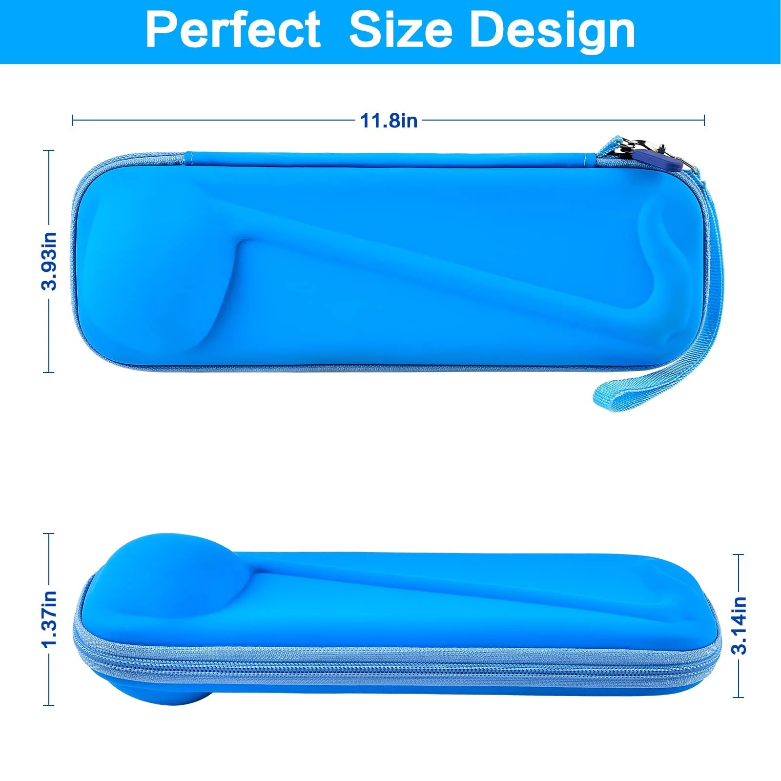 Case Compatible with Otamatone [English Edition] Japanese Electronic Musical Instrument Portable Synthesizer, Instrumental Music Toy Storage Holder for Otamatone Regular Size (Box Only) (Blue) Blue - Image 5
