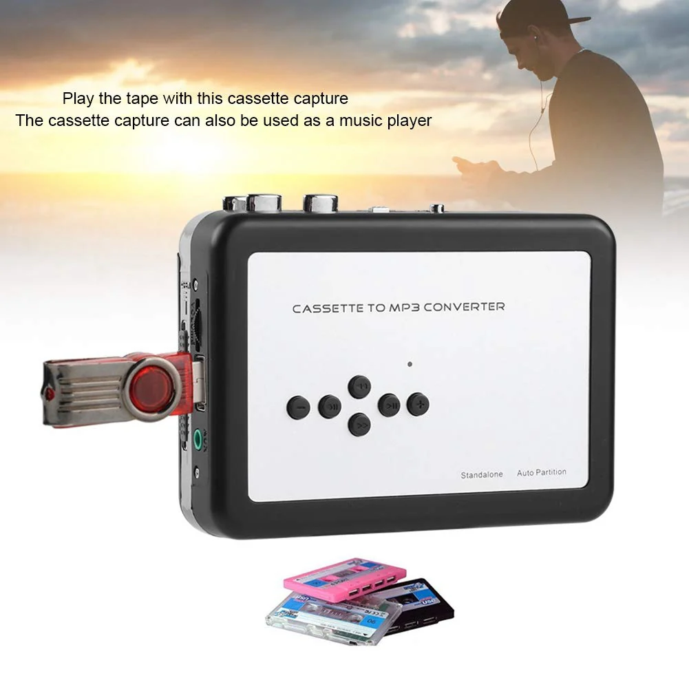 Cassette to MP3 Converter USB Cassette Player from Tapes to MP3 Converter Compatible with PC, Computer, Laptop, Desktop - Image 4