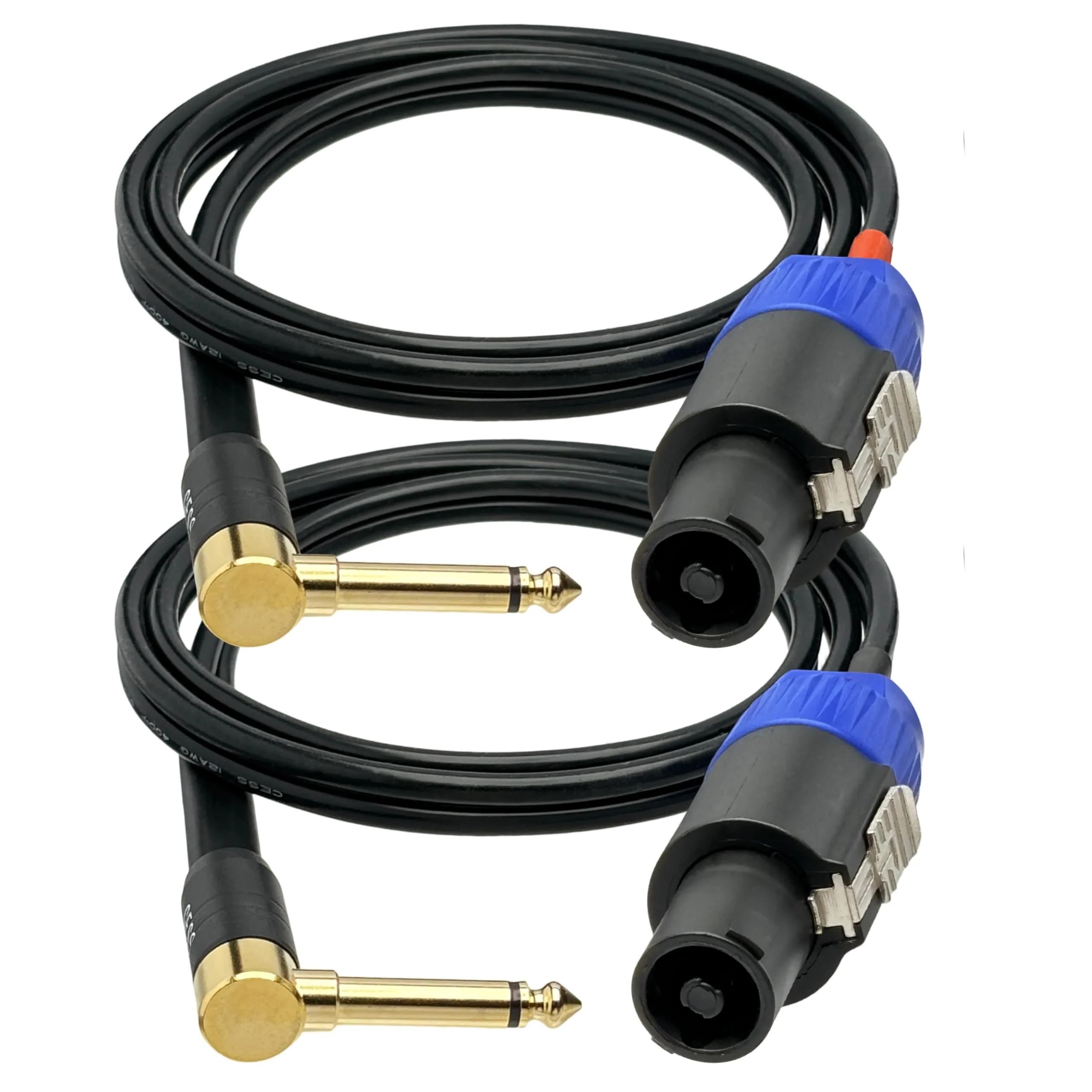 CESS-133-3f Right-angle 1/4 Inch TS Plug to Speakon Speaker/Amplifier Cable, 2 Pack (3 Feet) 3 Feet - Image 8