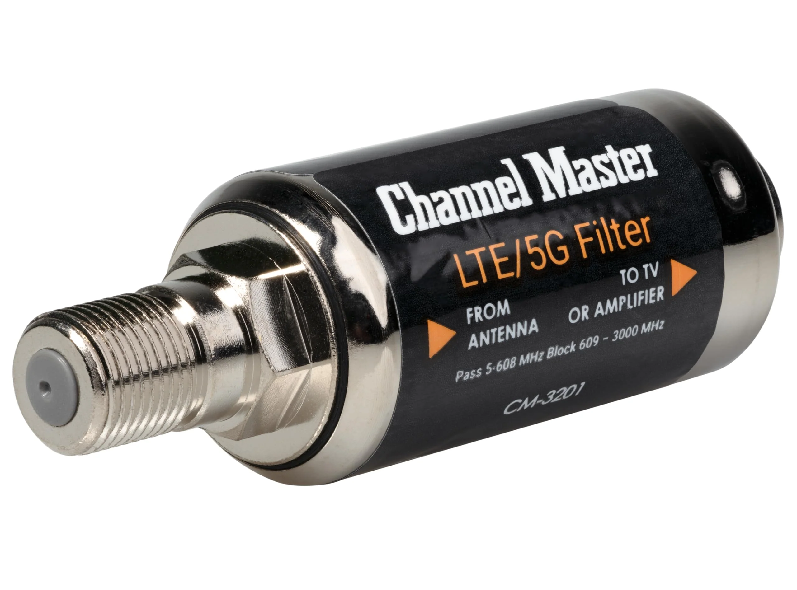 Channel Master CM-3201 LTE Filter - Optimized for new 2023 LTE, and 5G, Standards in the US. - Blocks LTE and 5G signals that interfere with TV antenna reception. - Image 2