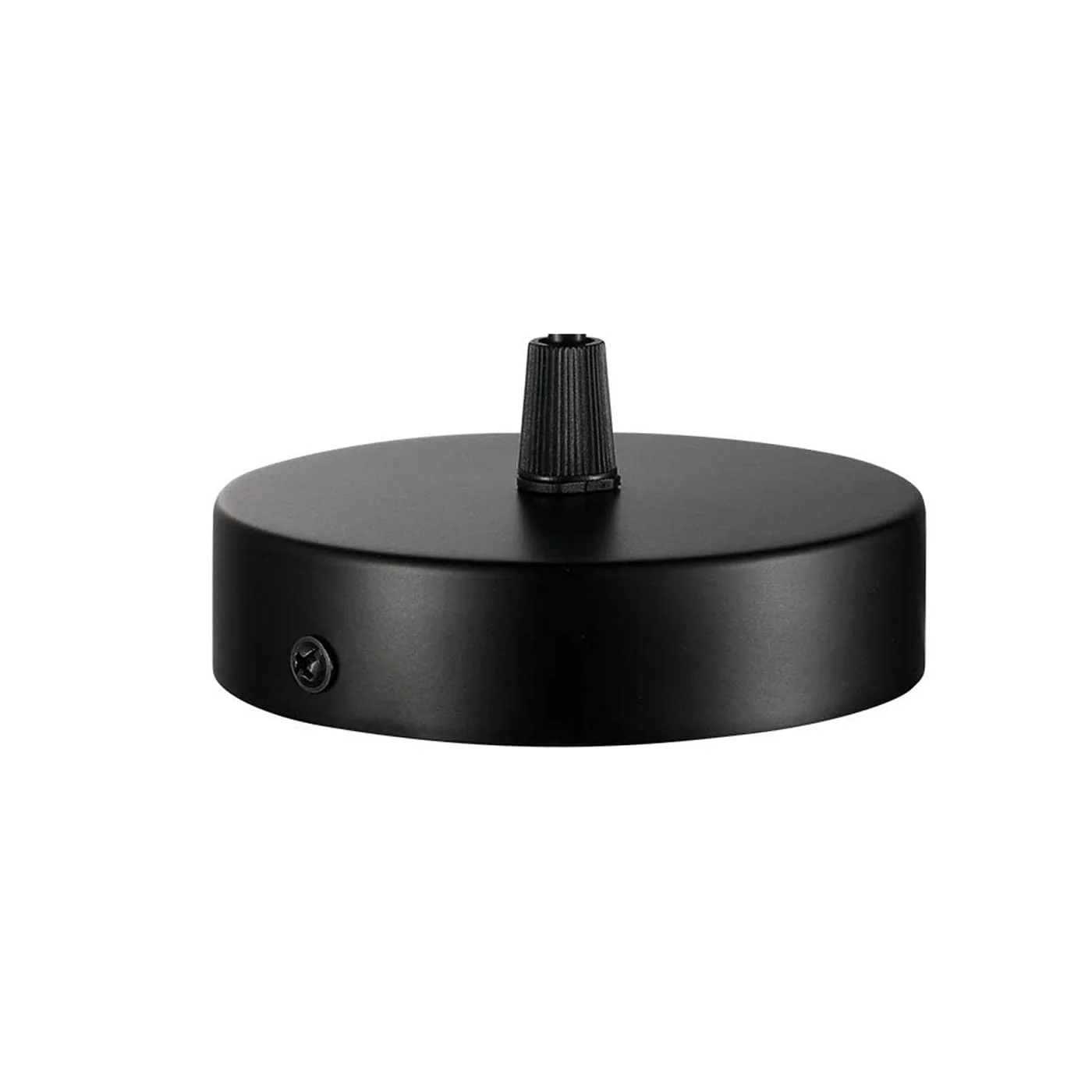 Chedin Ceiling Canopy 100 x 20 mm, Metal Junction Box, 1 Hole Round Lampshade, Ceiling Rose, Matte Black, Suitable for All Lamps (1 Piece)