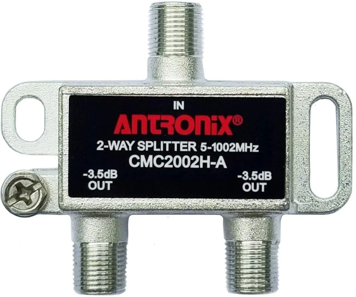 CMC2002H-A 2-Way Horizontal Splitter -3.5dB 5-1002 MHz High Performance for Coax Cable TV & Internet