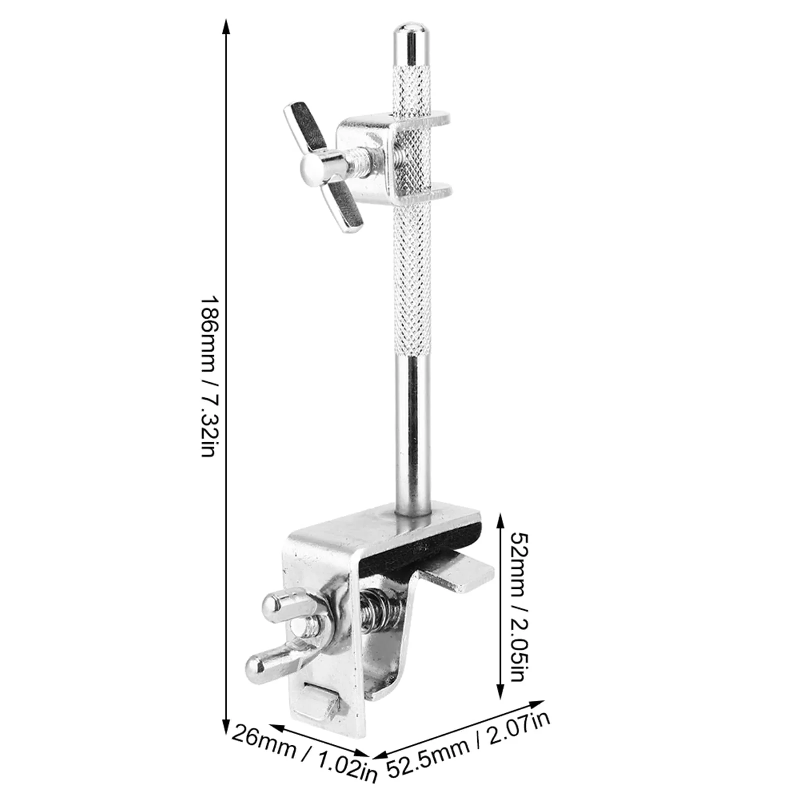 Cowbell Clamp Up or Down Adjustment, Bass Drum Hoop, WC51 Cowbell Holder, Jazz Drum Kit Hoop Clamp, Cowbell Instrument Accessories for Drummer Rattle - Image 2