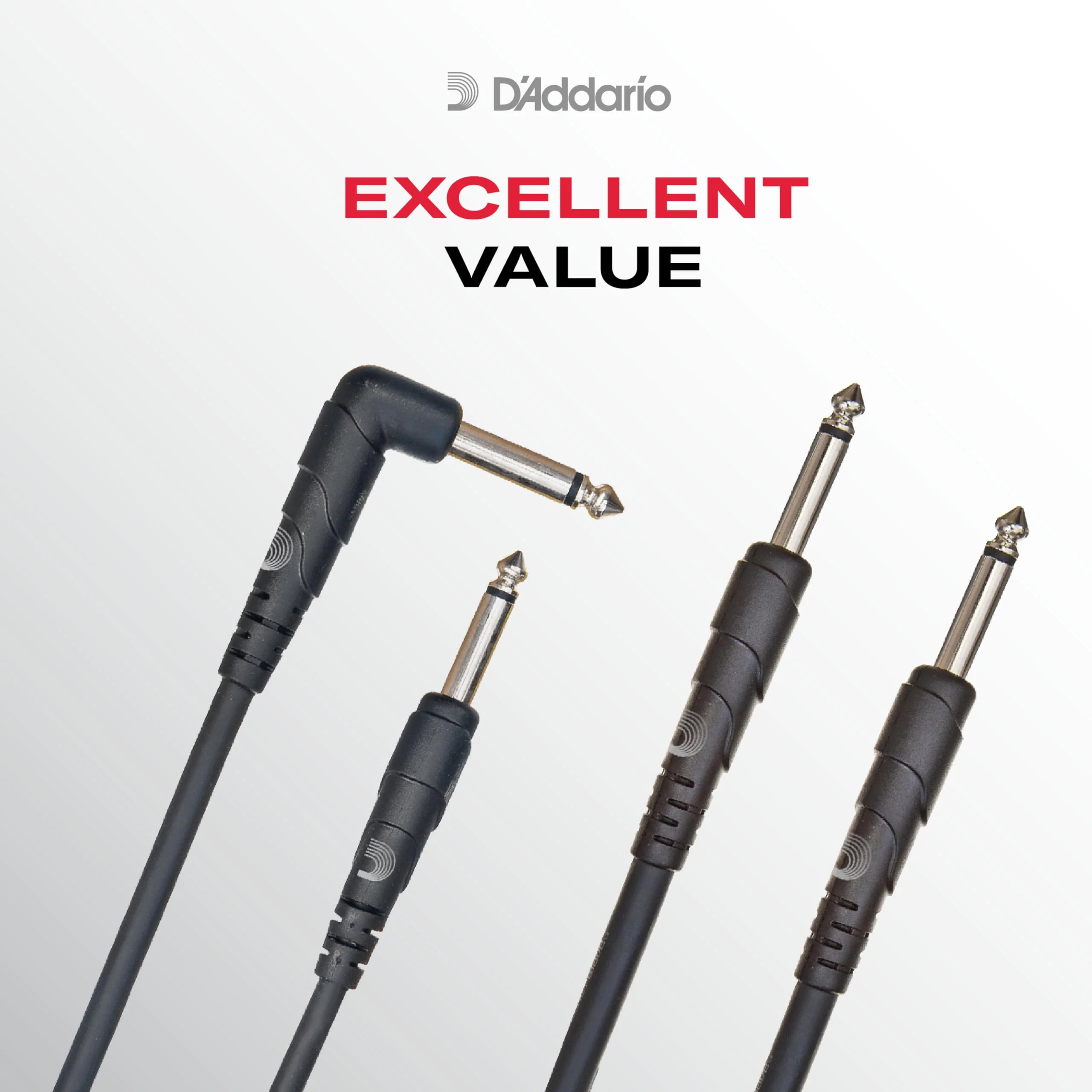 D'Addario Guitar Cable - 1/4 Inch Male to 1/4 Inch Male - Classic Series - 10 Feet/3.05 Meters - Straight - 1 Pack Straight End - Image 2