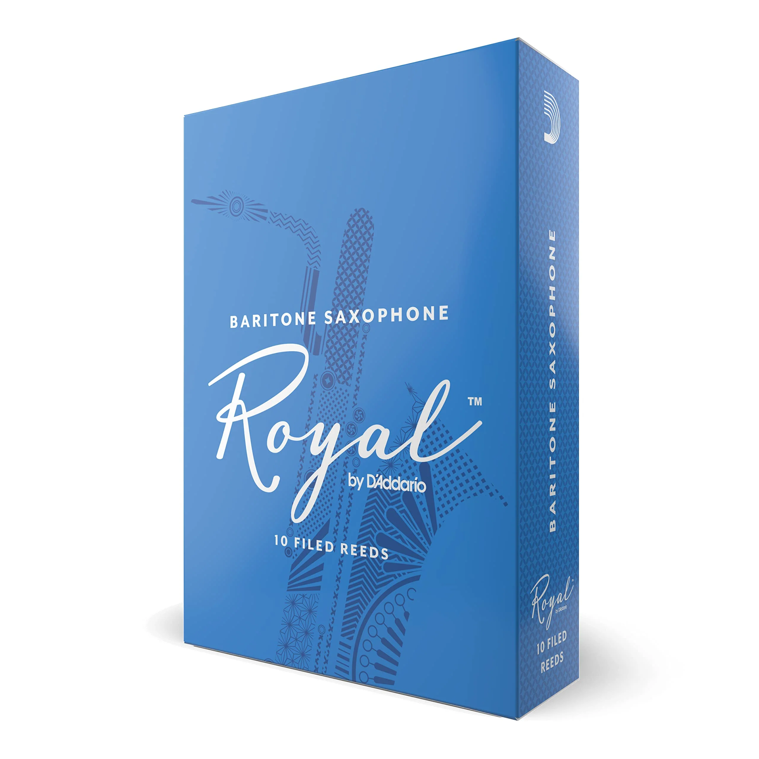 D'Addario Woodwinds - Royal Baritone Saxophone Reeds - Baritone Sax Reeds with Strong Spine - Great for Classical or Jazz - Strength 3.5