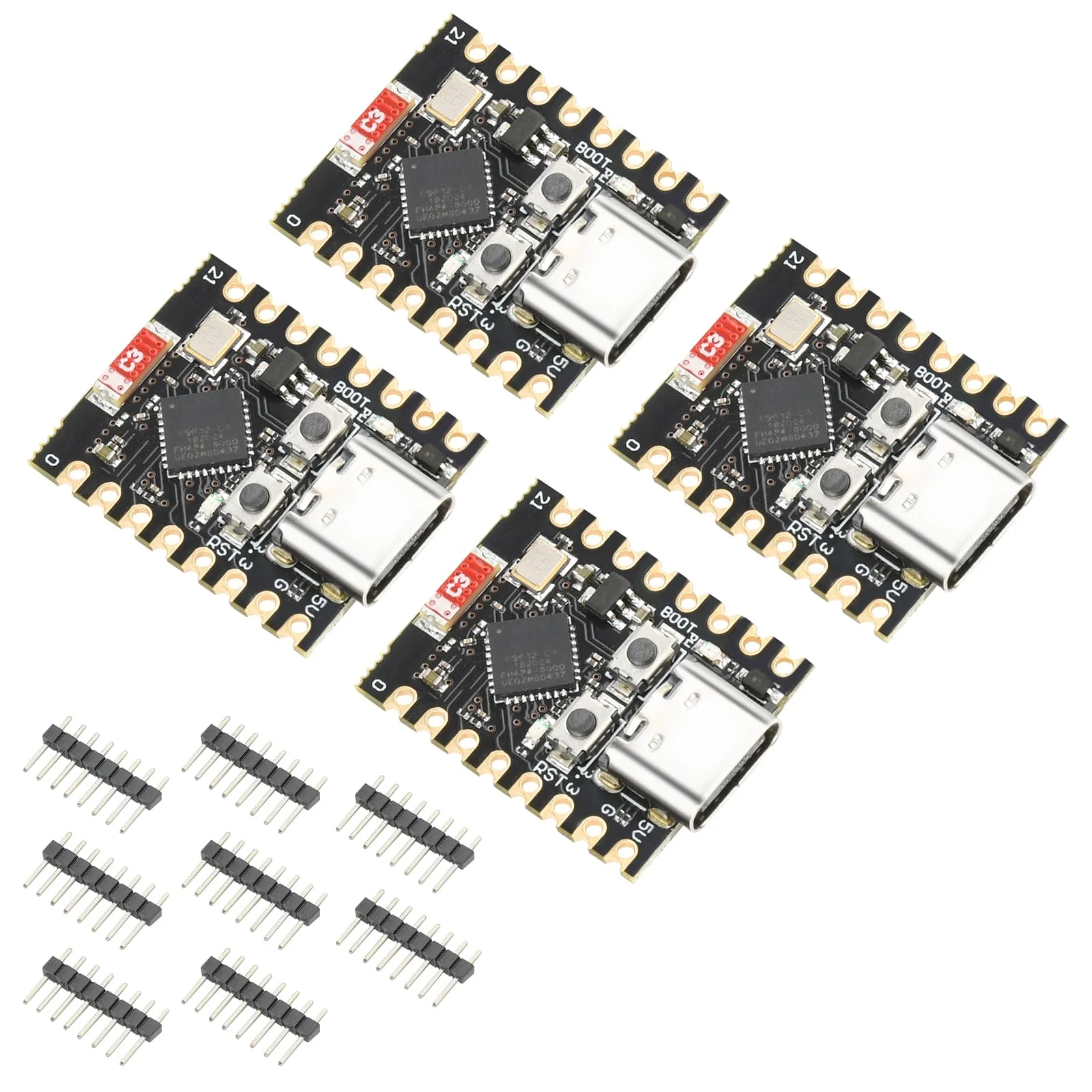 diymore 4pcs for ESP32 for ESP32-C3 Development Board Mini Supports WiFi Bluetooth ESP32 C3