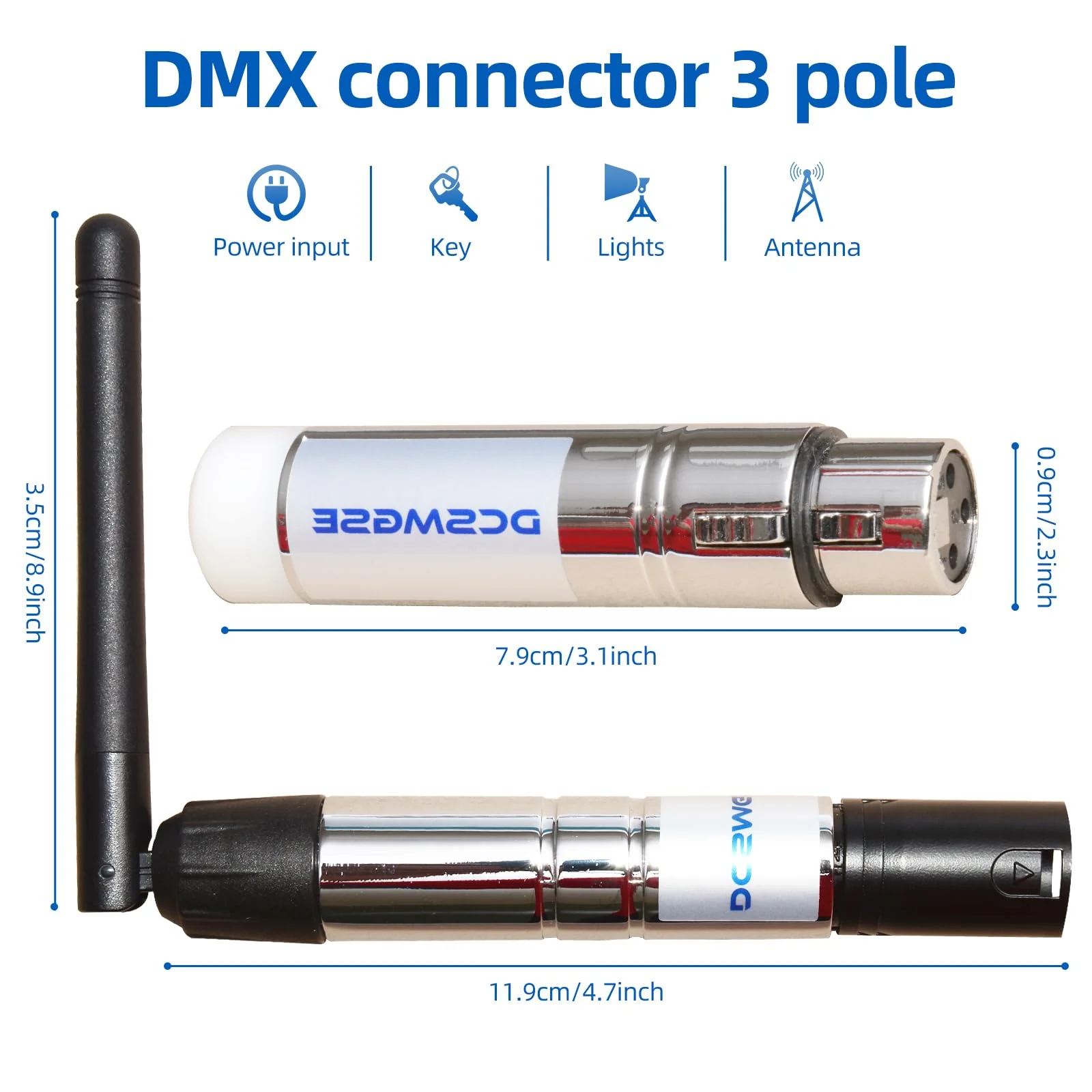 DMX Wireless, 3PCS DMX512 DMX Dfi DJ 2.4G Wireless 2 Receiver & 1 Transmitter Stage Lighting Control - Image 5