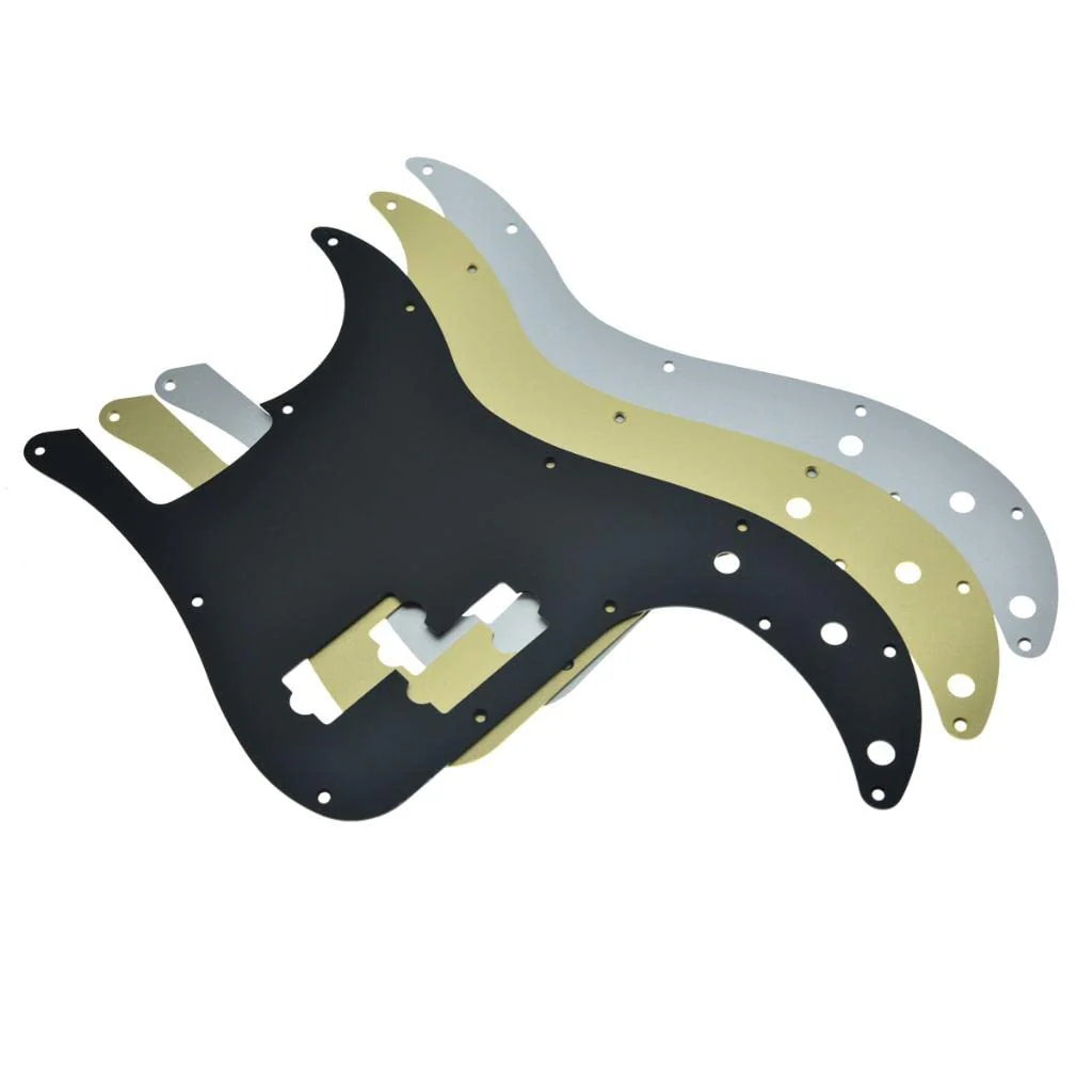 Dopro 13 Hole Matte Aluminum Precision P Bass Pickguard Metal Anodized P Bass Pick Guard Scratch Plate for USA/Mexico Precision P Bass Matte Silver - Image 5