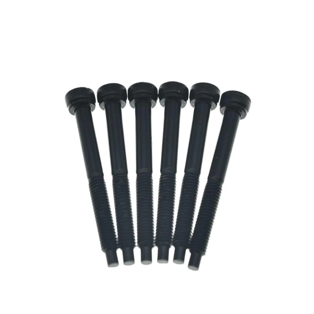 Dopro Stainless Steel Tremolo Bridge Saddle Mounting Screws Guitar String Lock Screws and Locking Nut Screws for FR Black 6x Stainless Steel String Lock Screws Black Plated Stainless Steel