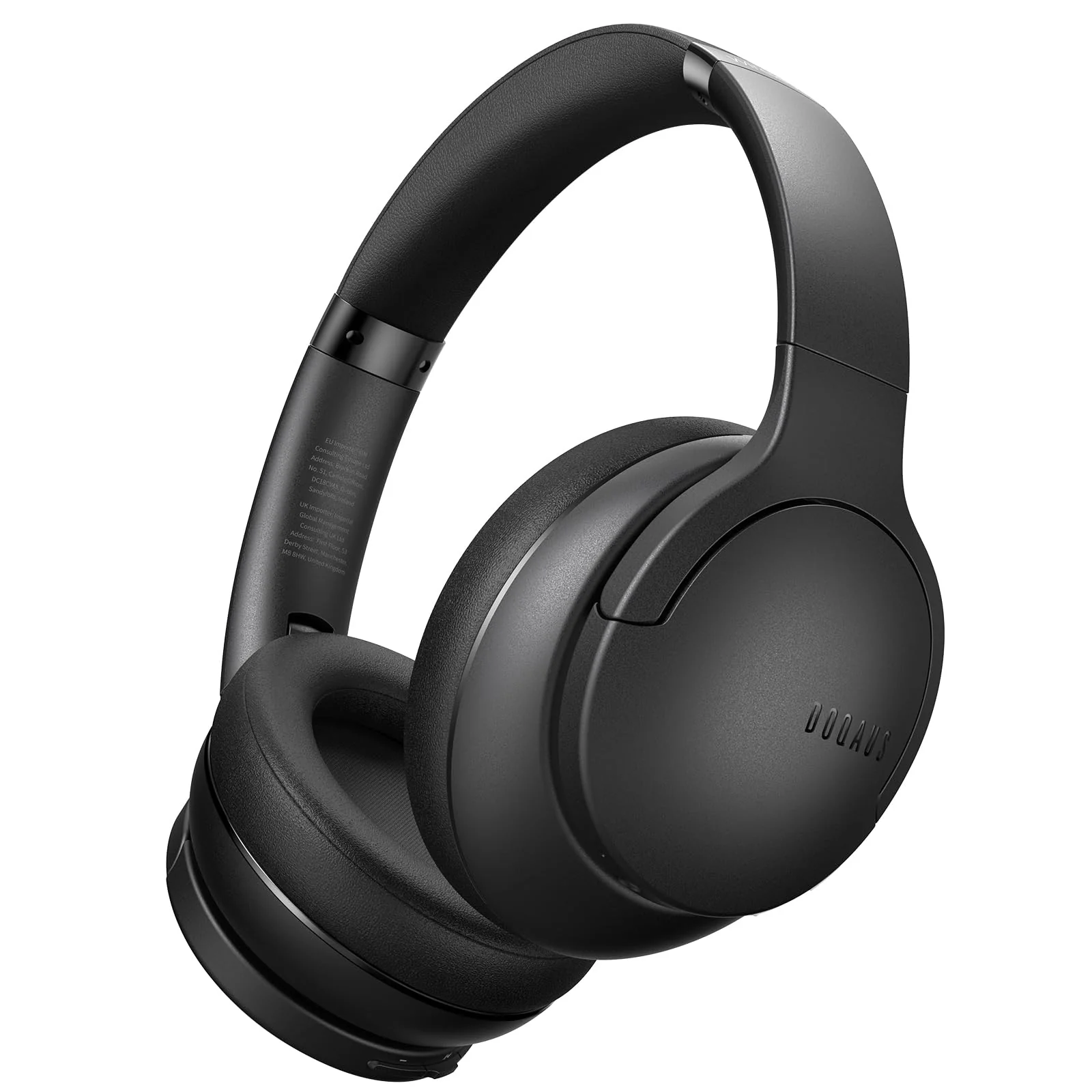 DOQAUS ๐๐ฉ๐ ๐ซ๐๐๐๐ Bluetooth Headphones Over Ear, 90H Playtime Bluetooth 5.3 Wireless Headphones 3 EQ Modes, Built-in HD Mic, HiFi Stereo Sound,Deep Bass,Memory Foam Ear Cups for Phone/PC Black
