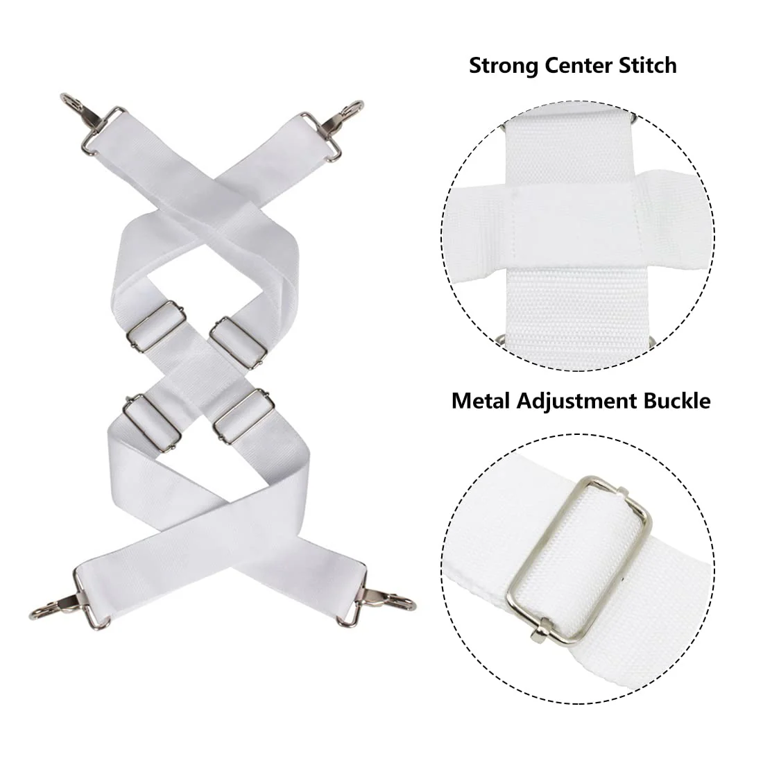 Drum Strap Snare Drum Adjustable Nylon Double Shoulder Strap Cross Sling Holder (2 Pcs) 2 Pcs - Image 5