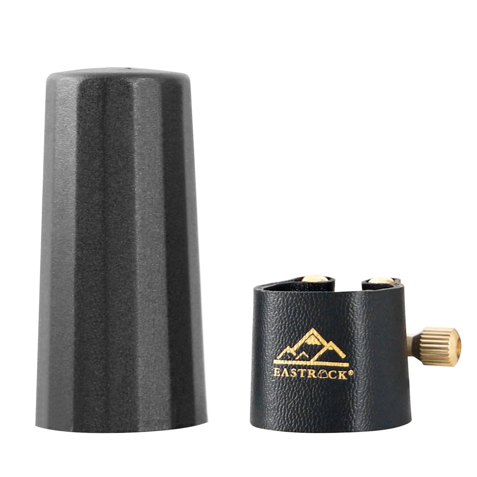 EASTROCK Alto Saxophone Ligature Kit, Leather Ligature Fastener for Saxophone Mouthpiece with Plastic Cap, Musical Instruments Accessory for Beginner and Intermediate black - Image 6