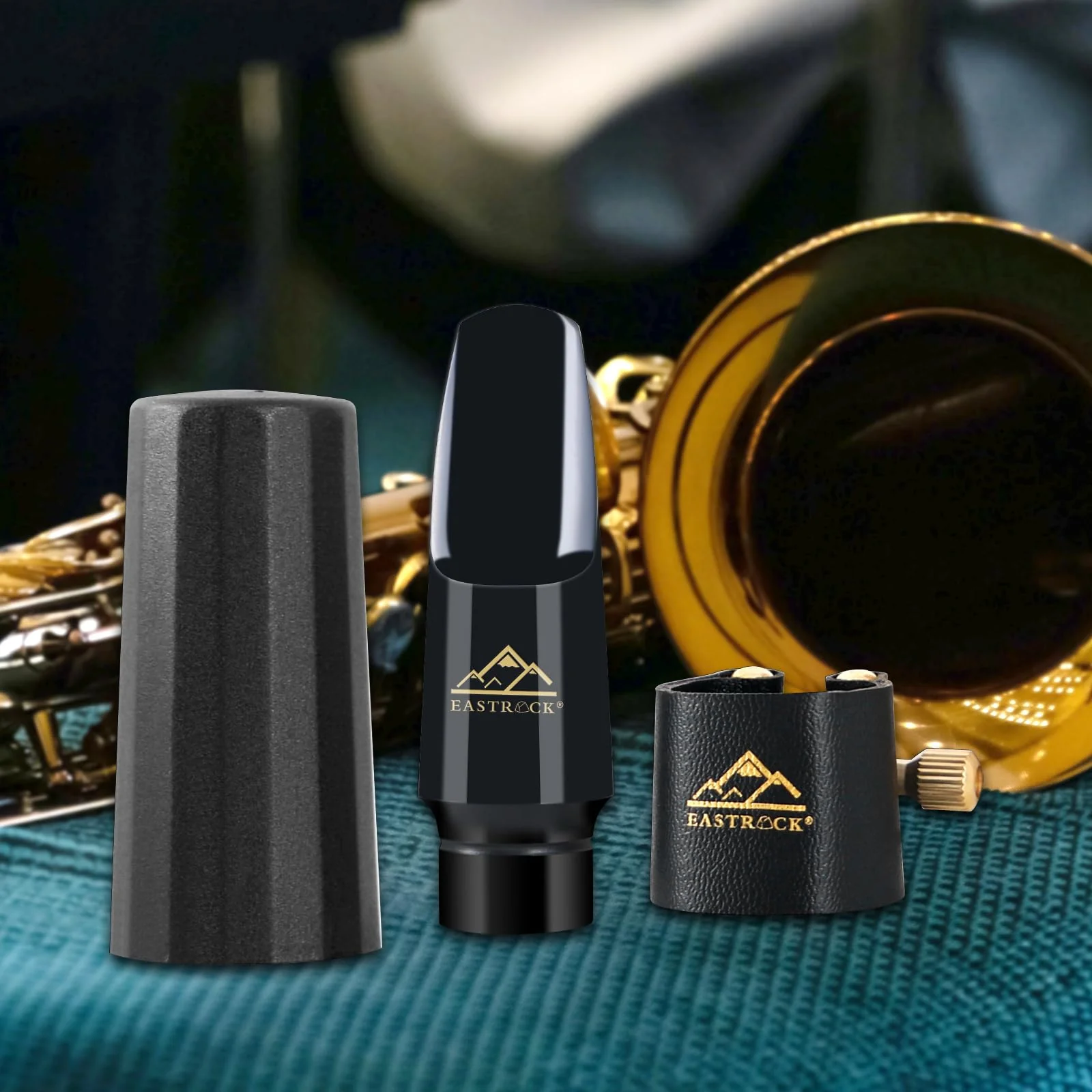 EASTROCK Alto Saxophone Mouthpiece Kit includes Leather Ligature, Plastic Cap, Professional Alto Sax Mouthpiece, Musical Instruments Accessory for Beginner/Student/Musician KIT 1 - Image 5