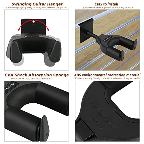 EASTROCK Guitar Wall Mount Hanger Auto Lock,Guitar Hanger Wall Hook Holder Stand for Acoustic, Electric, Classical, Bass Guitar Stand,Guitar Accessories (darkD) darkD - Image 7