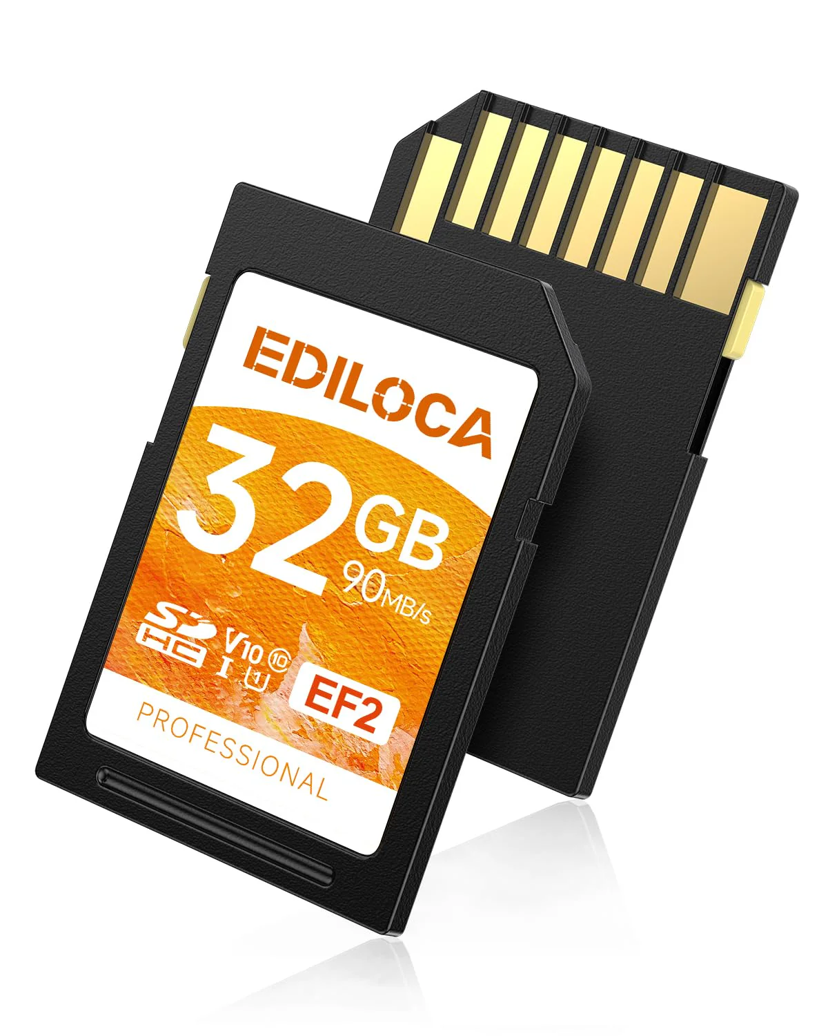 EF2 UHS-I SD Card UHS-I Memory Card Fast Storage, Read Speed 90MB/s, Write Speed 20MB/s, C10, U1, V10, Full-HD & 4K Video, SD Card, Must-Have for Professional Photographers 32GB EF2 -100MB/s