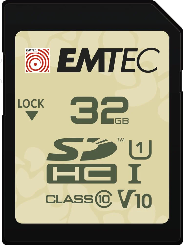 EMTEC 32GB Outdoor SD Card - UHS-I U1 V10 - IPX7 protection - ideal for full HD videos