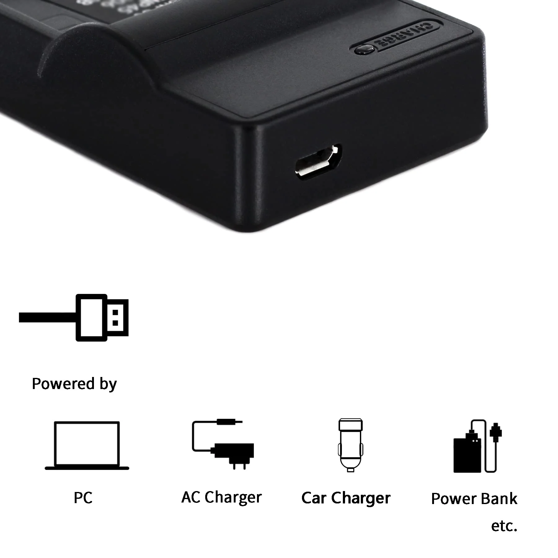 EN-EL12 USB Charger for Nikon Coolpix AW130, AW100, AW120, AW110, S6200, S6300, S8100, S8200, S9100, S9300, S9500, S9900 Camera and More - Image 2