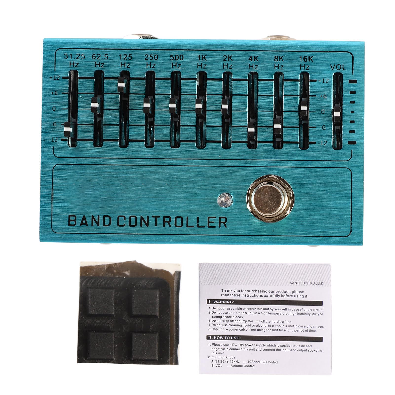 EQ Pedal 10 Band Equalizer Independent Output Volume Adjustment Preamplifier for Music Lovers