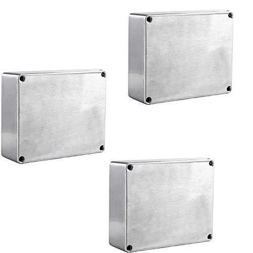 ESUPPORT 1590BB Aluminum Metal Stomp Box Case Enclosure Guitar Effect Pedal Pack of 3 1590BB 119x94x30mm