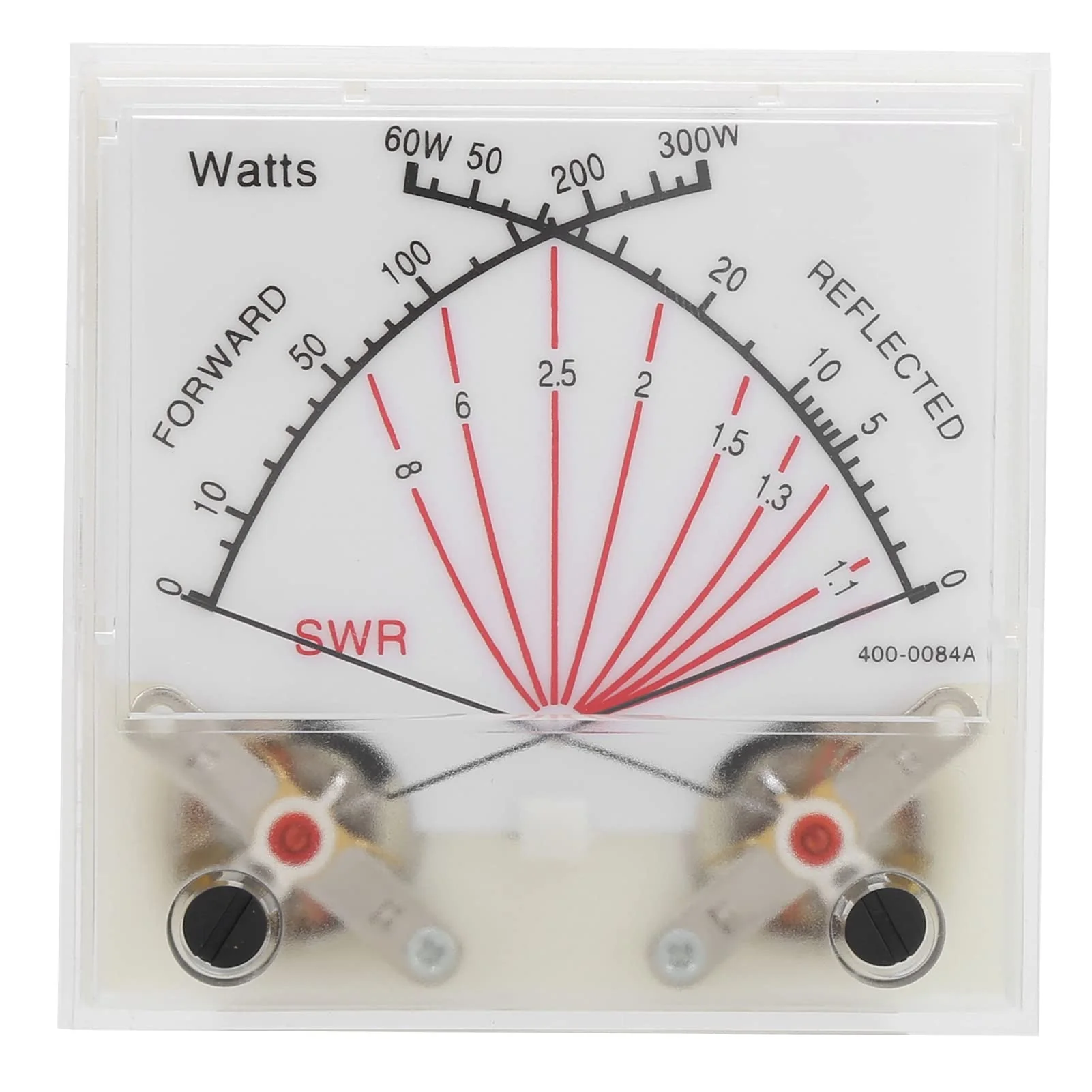 Eujgoov Cross Needle SWR/Watt Meter, Double Needle 60/300W Dual Band Standing- Meter with Backlight