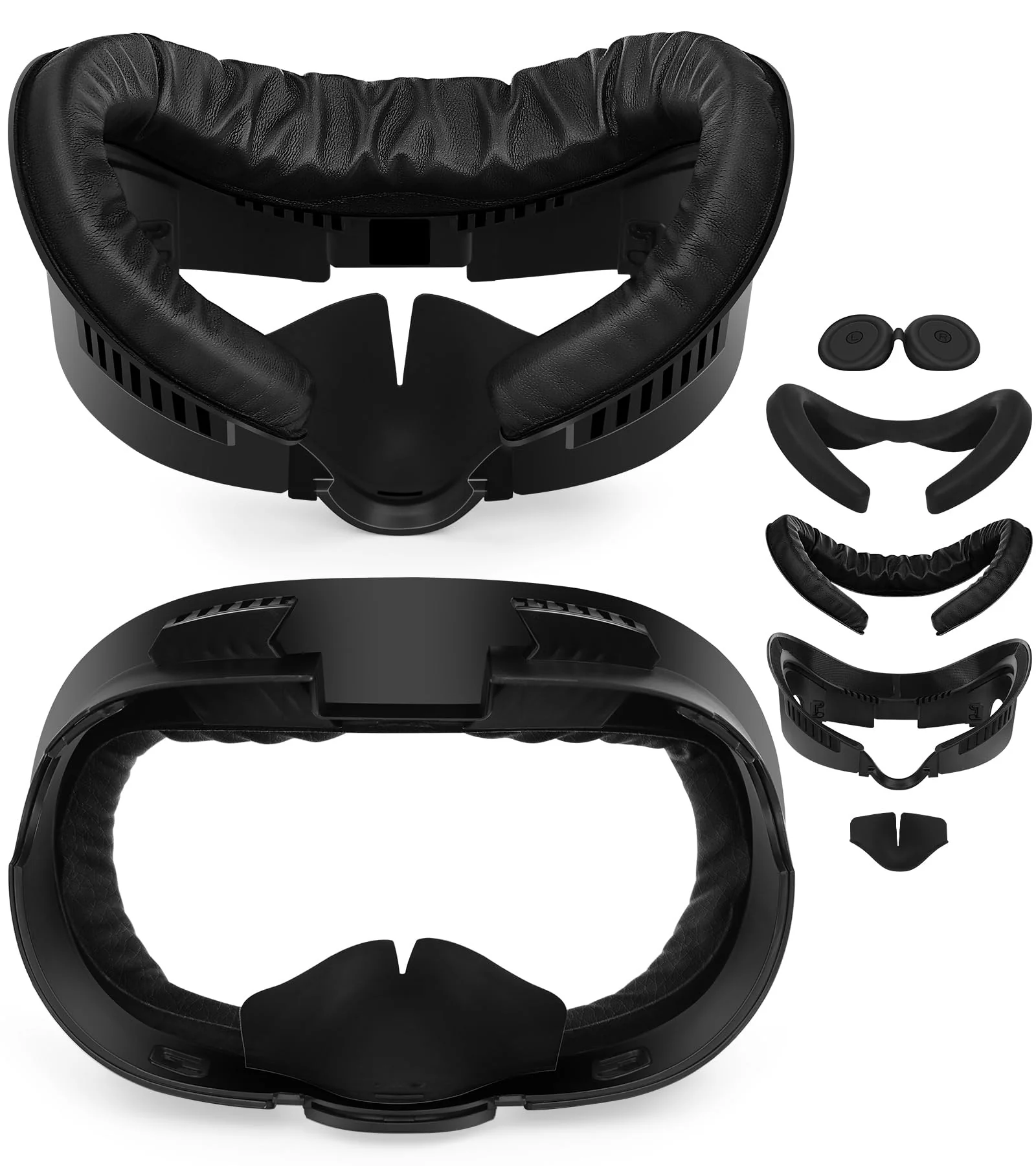 Facial Interface & Face Cover Pad Compatible with Meta Oculus Quest 3 Accessories, Sweat-Proof PU Foam Cushion, Fitness Foam Replacement, Air-Circulation Design for VR Quest 3 VR Accessorie