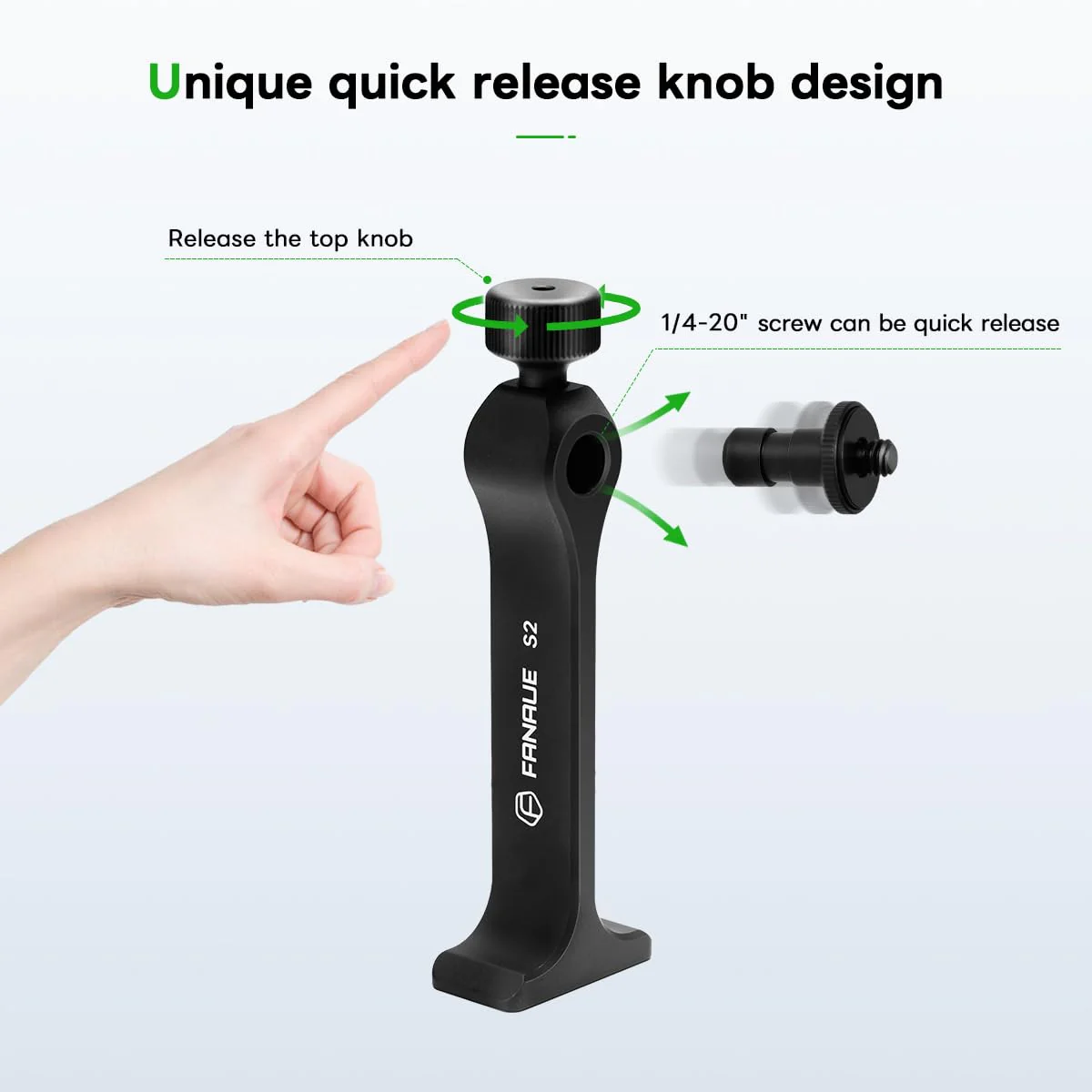 FANAUE S2-01 Binocular Tripod Adapter with 1/4-20" Thread Compatible with Porro Binoculars and Arca Ball Heads, Universal Quick Release for Bird Watching, Hunting, Astronomy, Animal Observation Ect. - Image 7
