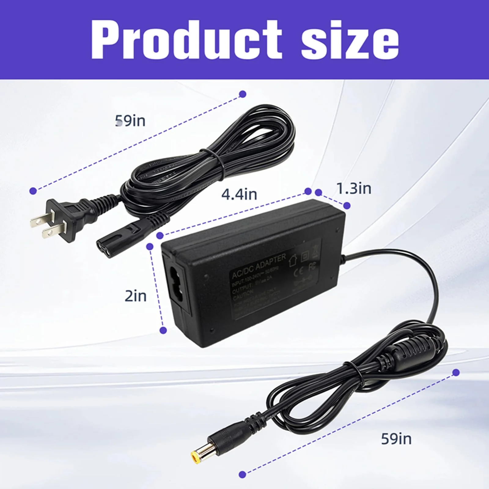 for Roland PSB-120 Electronic Keyboard 9V2A Power Supply Adapter, Compatible with Roland PSB-120, PSB-1U, ACB-120, ACF-120, ACK-120, ACI-120 Electronic Keyboard 9V Power Adapter Replace Part - Image 6