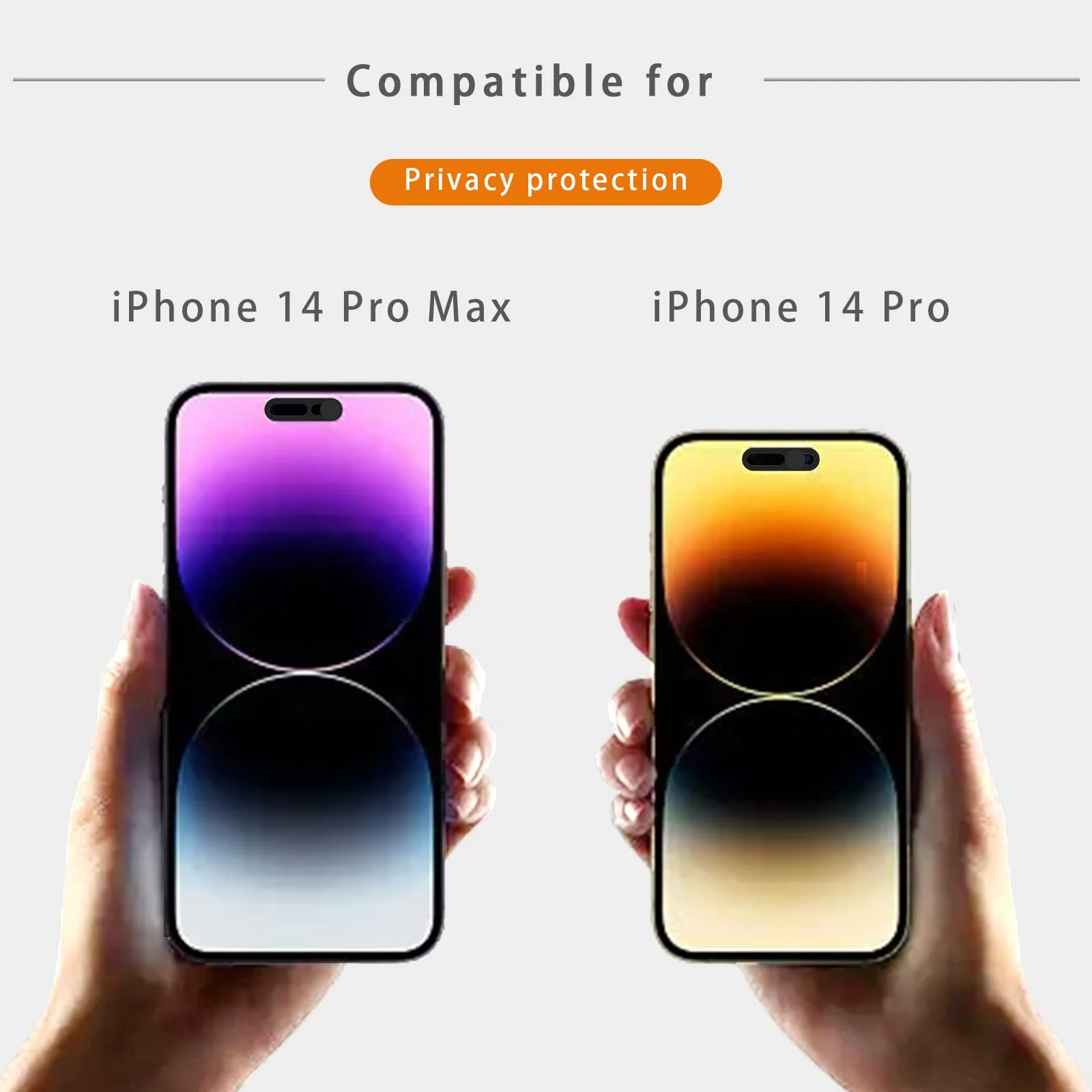 Front Camera Cover,Webcam Cover Compatible for Phone 14Pro/14 Pro Max/15/15Plus/15Pro/15Pro Max,Protect Privacy and Security,Not Affect Face ID, 2 Pack-Black Black - Image 5