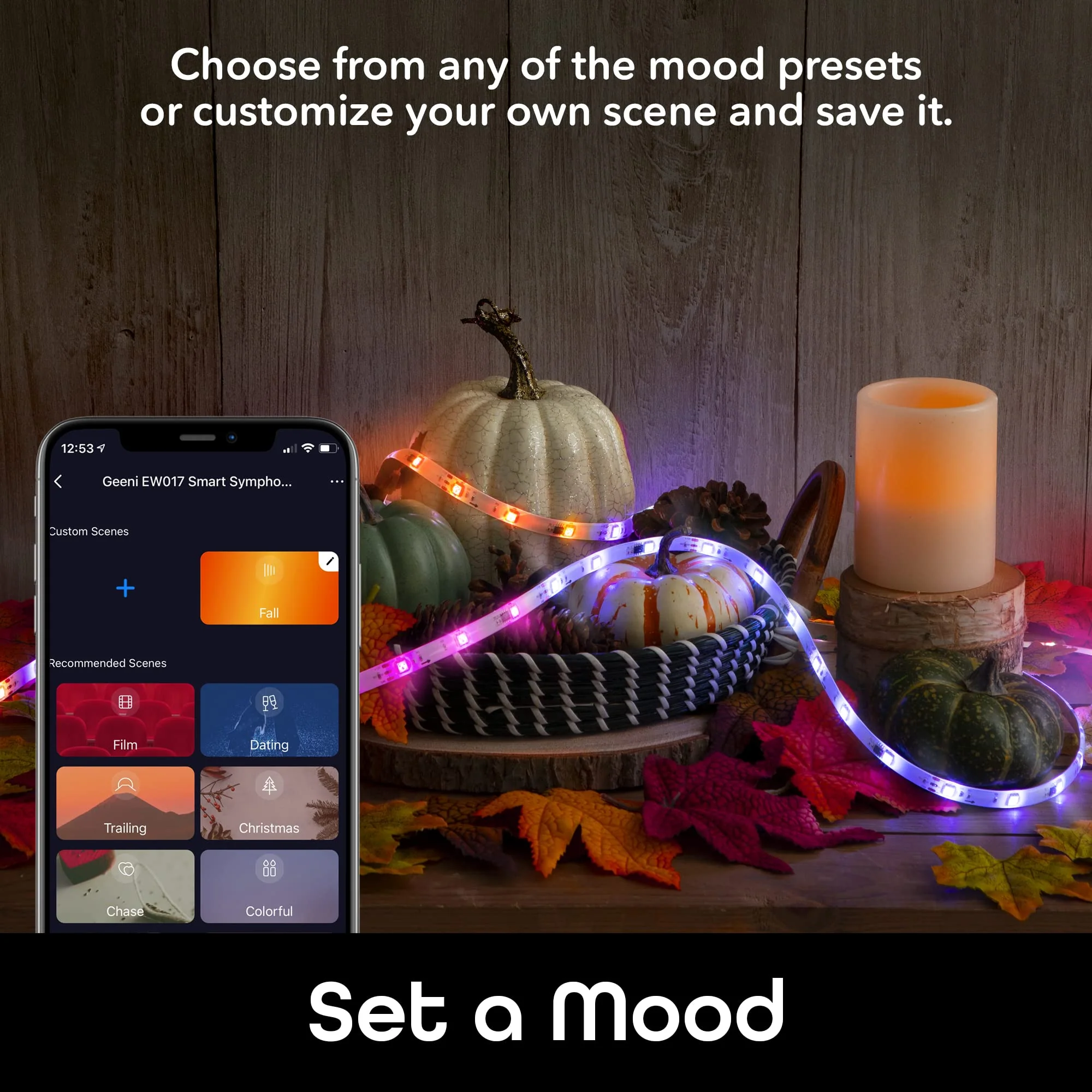Geeni Prisma Symphony Smart LED Strip Lights, RGBIC Neon Color Changing WiFi Lights with App Remote Control and Music Sync, Compatible with Alexa and Google Home, 16.4 ft - Image 7