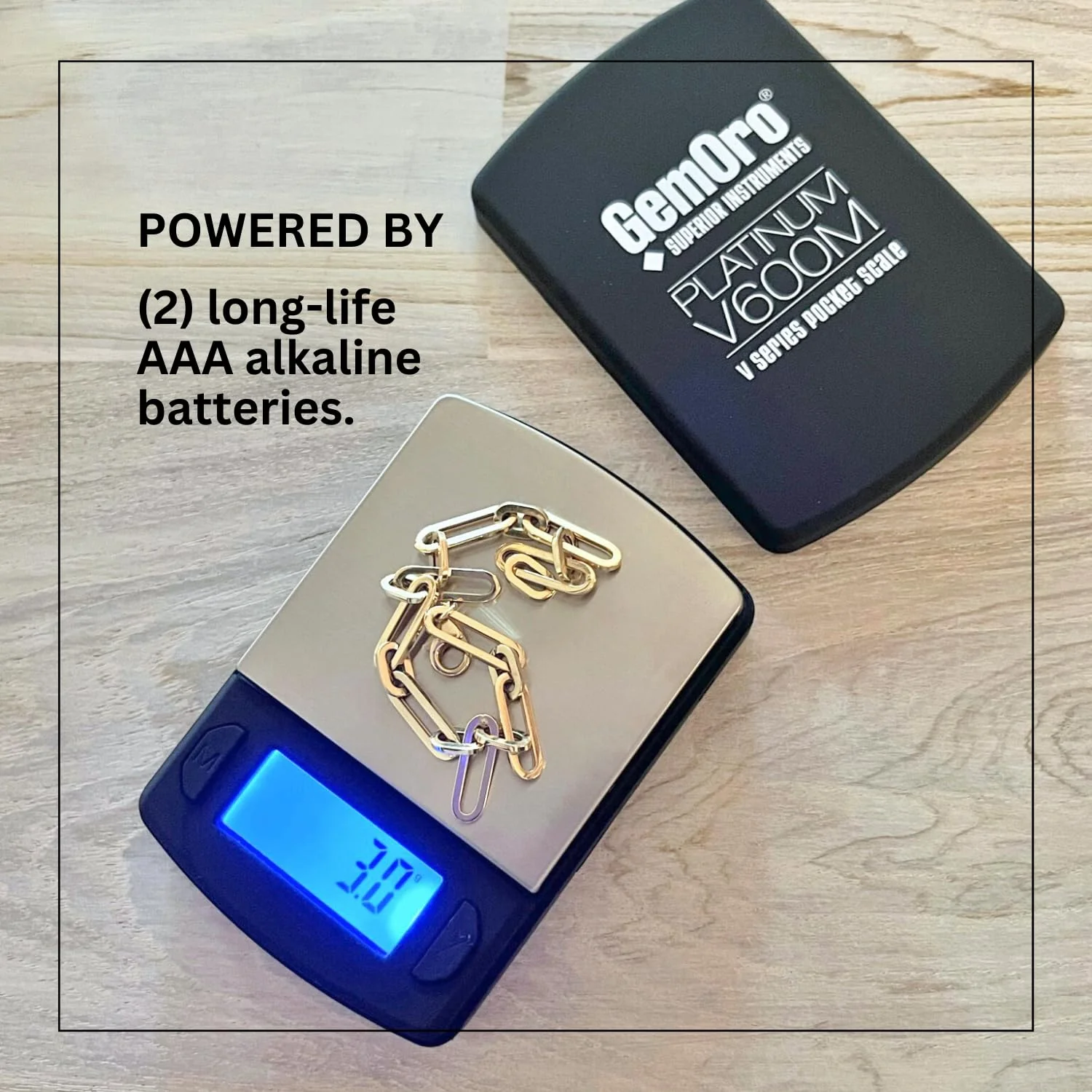 GemOro Platinum V600M | Durable Precise Jewelers Countertop Portable Mini Scale | Digital Precision Tool with Expert Professional Reading & Accuracy 600g x 0.1g Readability V Series - Image 7