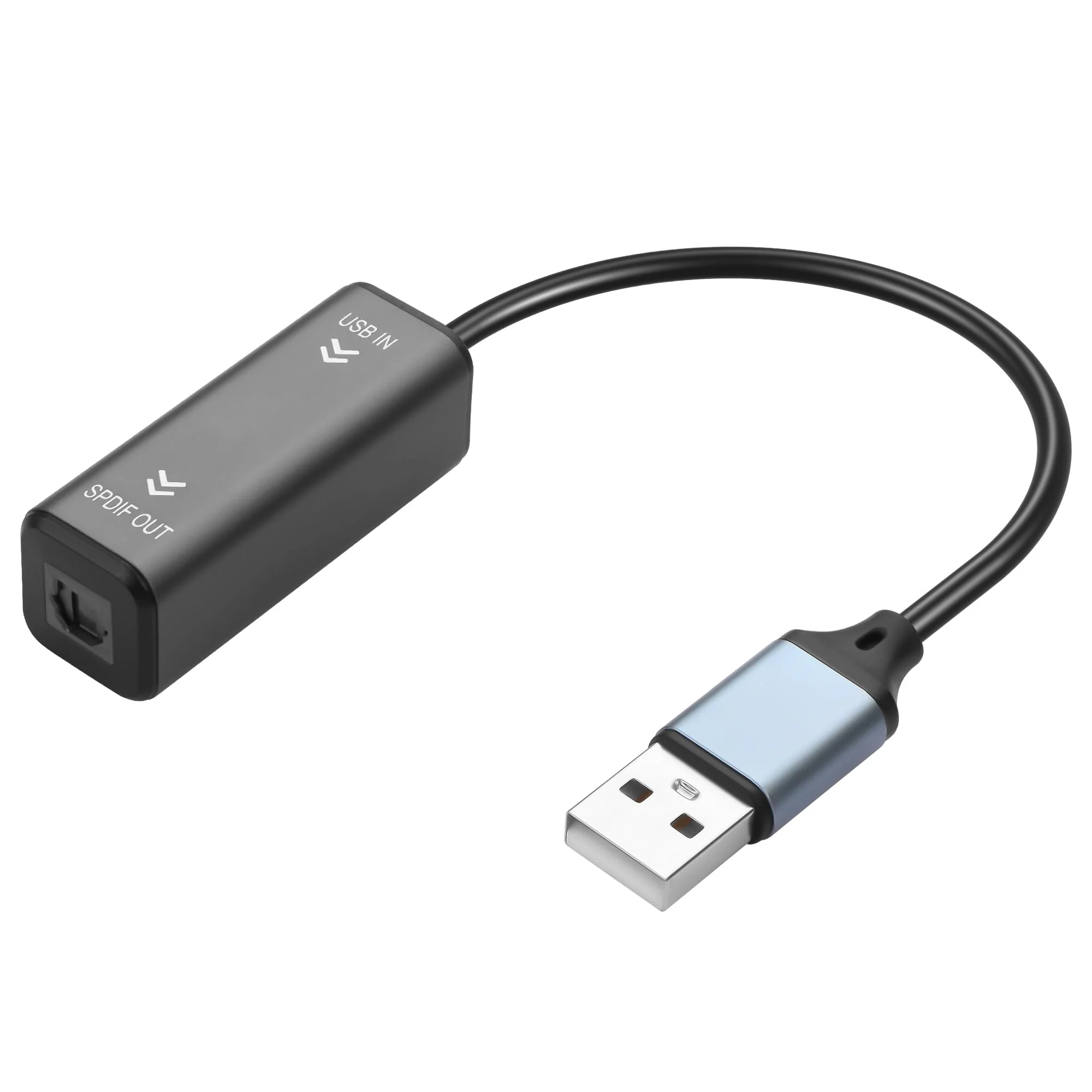 GINTOOYUN 24 Bit 96K Sampling Rate USB to Fiber Optic Audio Converter 10CM/0.32FT Optical Interface USB to Fiber Optic Audio Converter TV Computer Connection Echo Wall Speaker