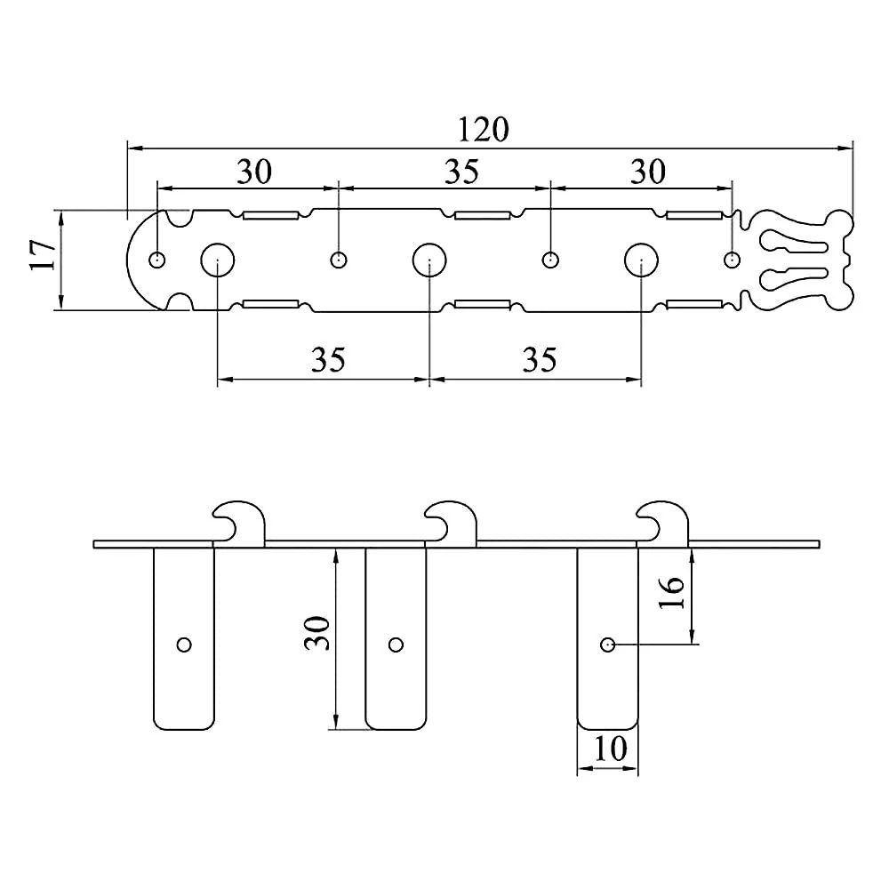 Golden Gate F-2118 Classical Guitar Tuners - 2 Planks (3+3) - Nickel - Image 3