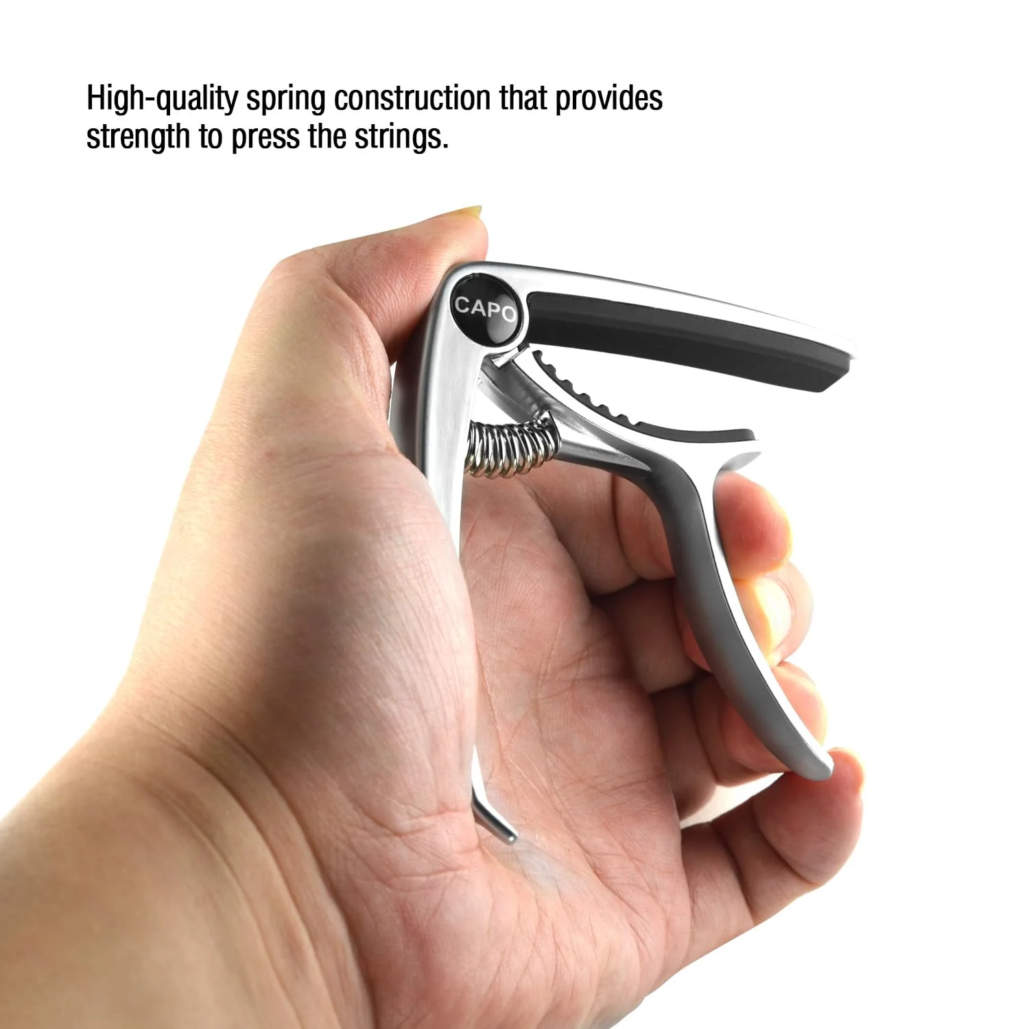 Guitar Capo, Capo, Capo for acoustic guitar, acoustic guitar capo, Capo for electric guitar, acoustic guitar capo 6 string, Guitar Capo for acoustic, Kapo, Guitar capos(Silver) - Image 4