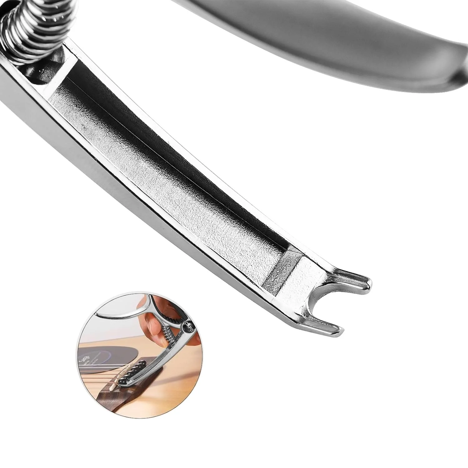 Guitar Capo, Capo, Capo for acoustic guitar, acoustic guitar capo, Capo for electric guitar, acoustic guitar capo 6 string, Guitar Capo for acoustic, Kapo, Guitar capos(Silver) - Image 7